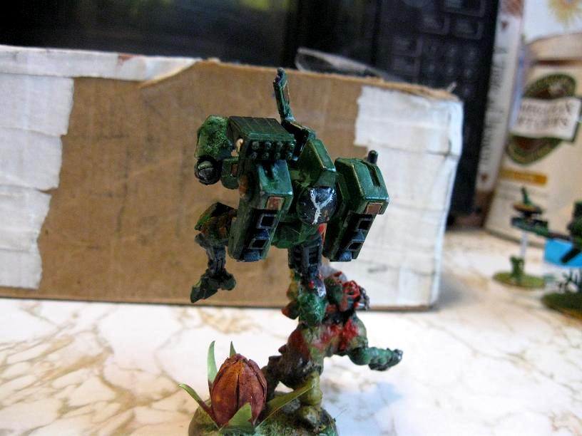 Battlesuit, Diorama, Fireknife, Jungle, Missile Pod, Orks, Plasma Rifle, Tau