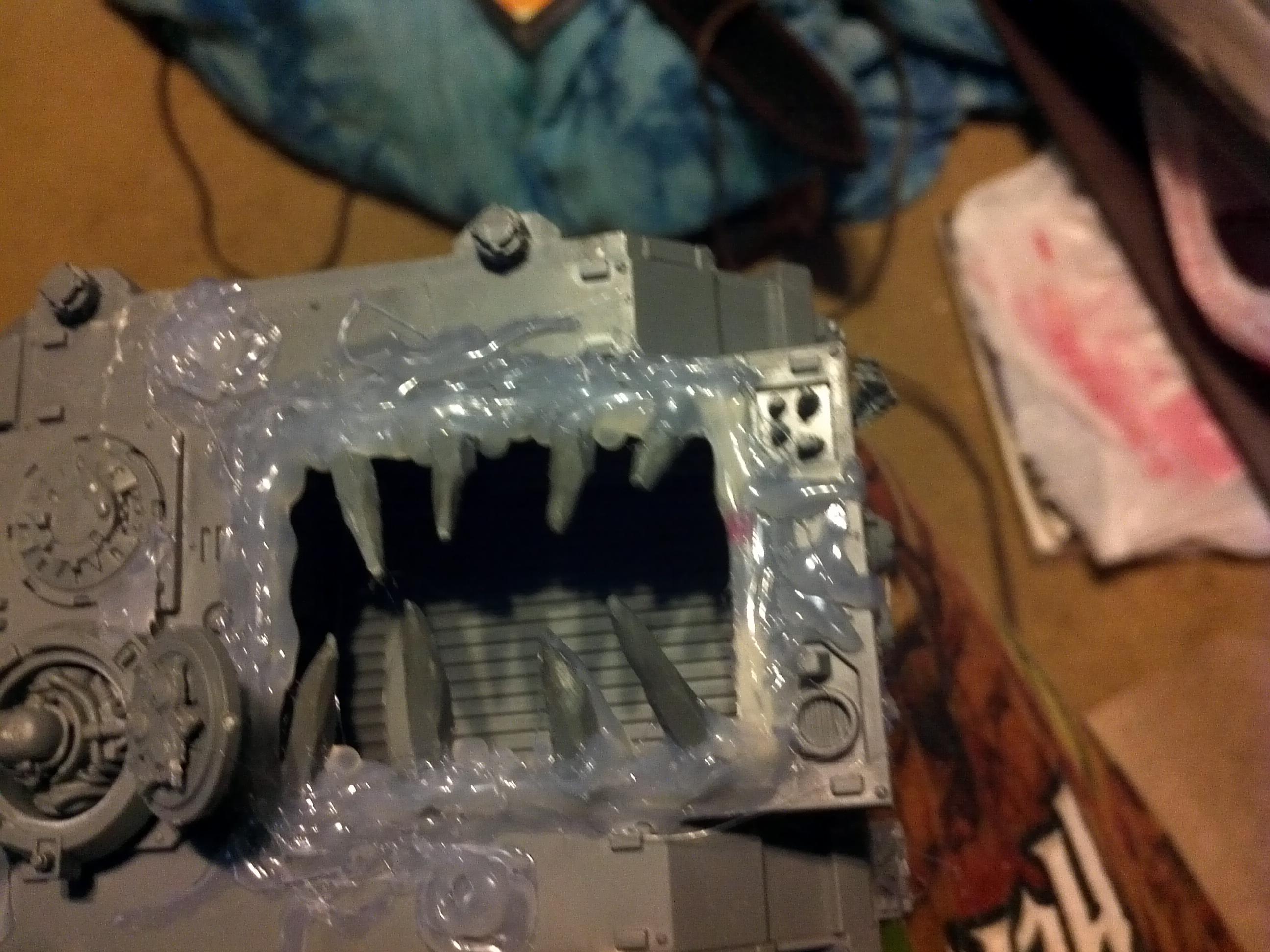 40lk, Bits, Carved, Chaos, Fangs, Glue, Hot, Mouth, Mutated, Mutation, Nurgle, Plague, Rhino, Rotting, Space Marines, Sprue, Teeth, Transport, Unpainted, Warhammer Fantasy