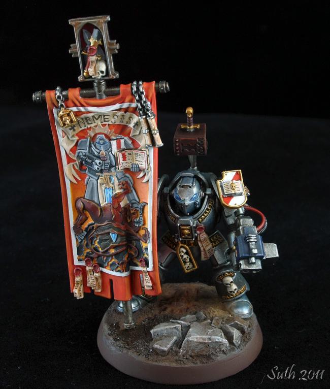 Grey Knights, Standard Bearer, Terminator Armor, Warhammer 40,000