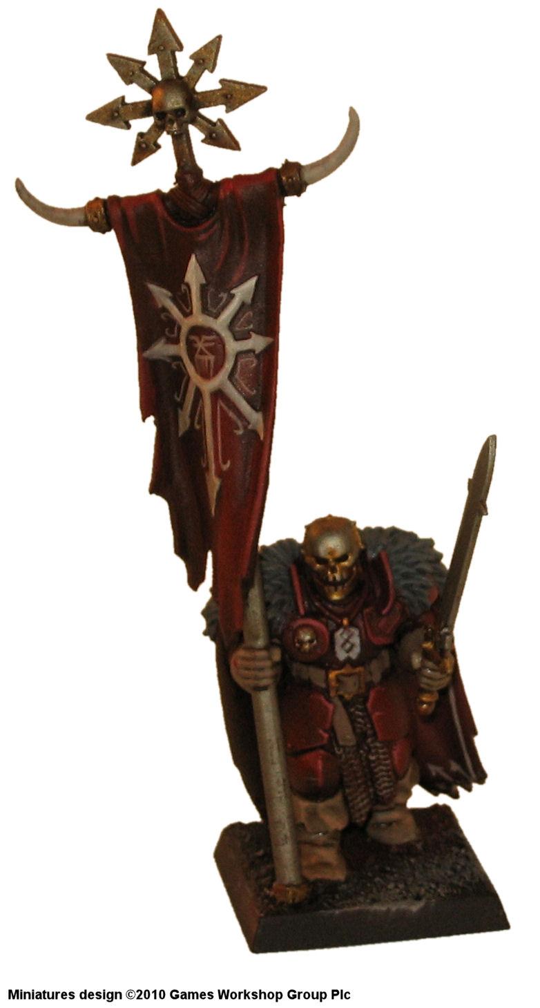 Banner, Chaos, Hordes, Khorne, Standard Bearer, Warhammer Fantasy, Warriors