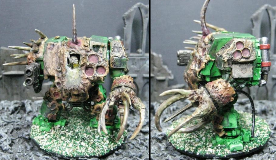Chaos Space Marines, Conversion, Death Guard, Dreadnought, Greenstuff, Plague Marines, Warhammer 40,000