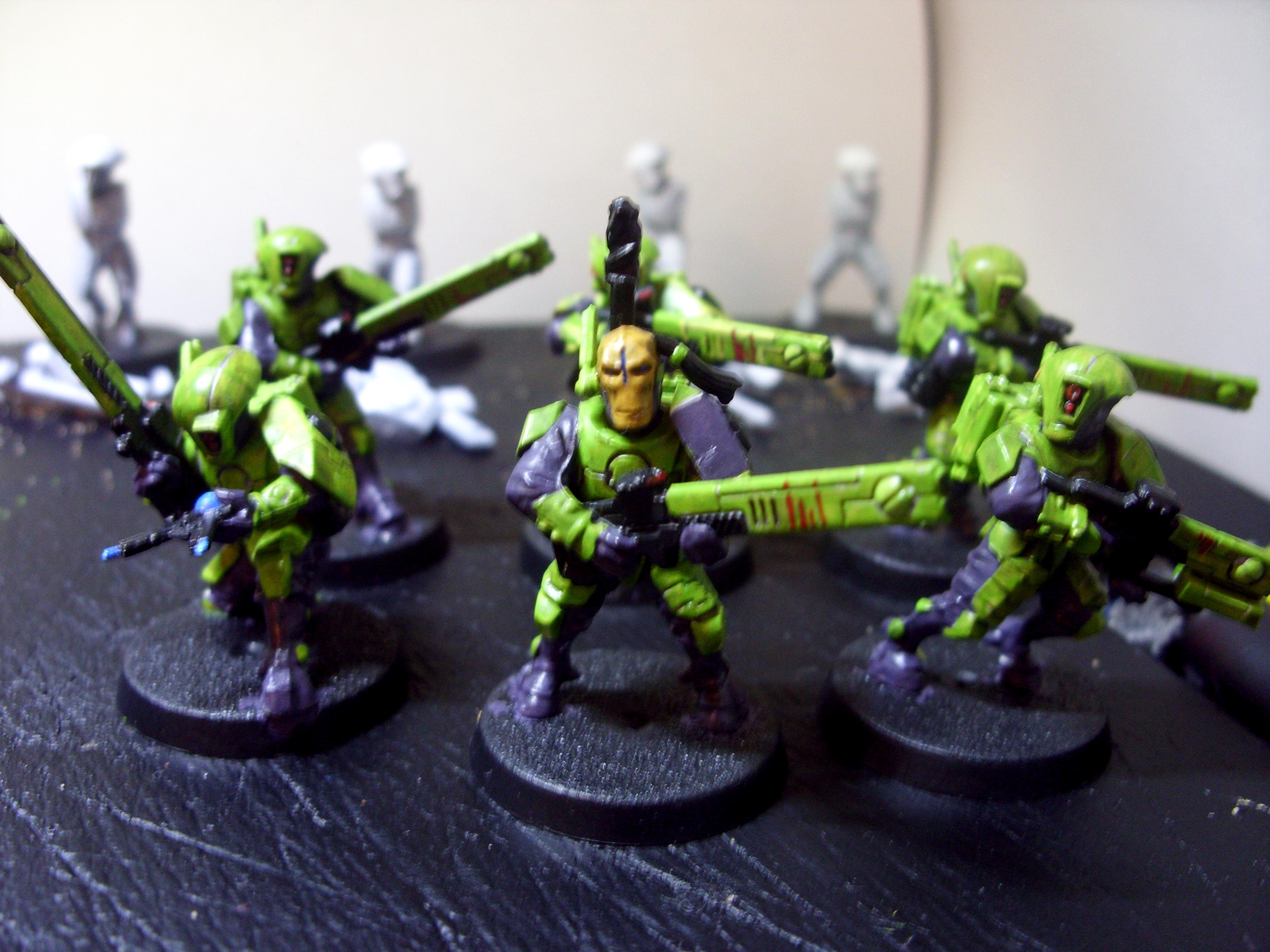 Fire Warriors, Gun Drones, Kroot, Stealth Suit, Tau, Work In Progress