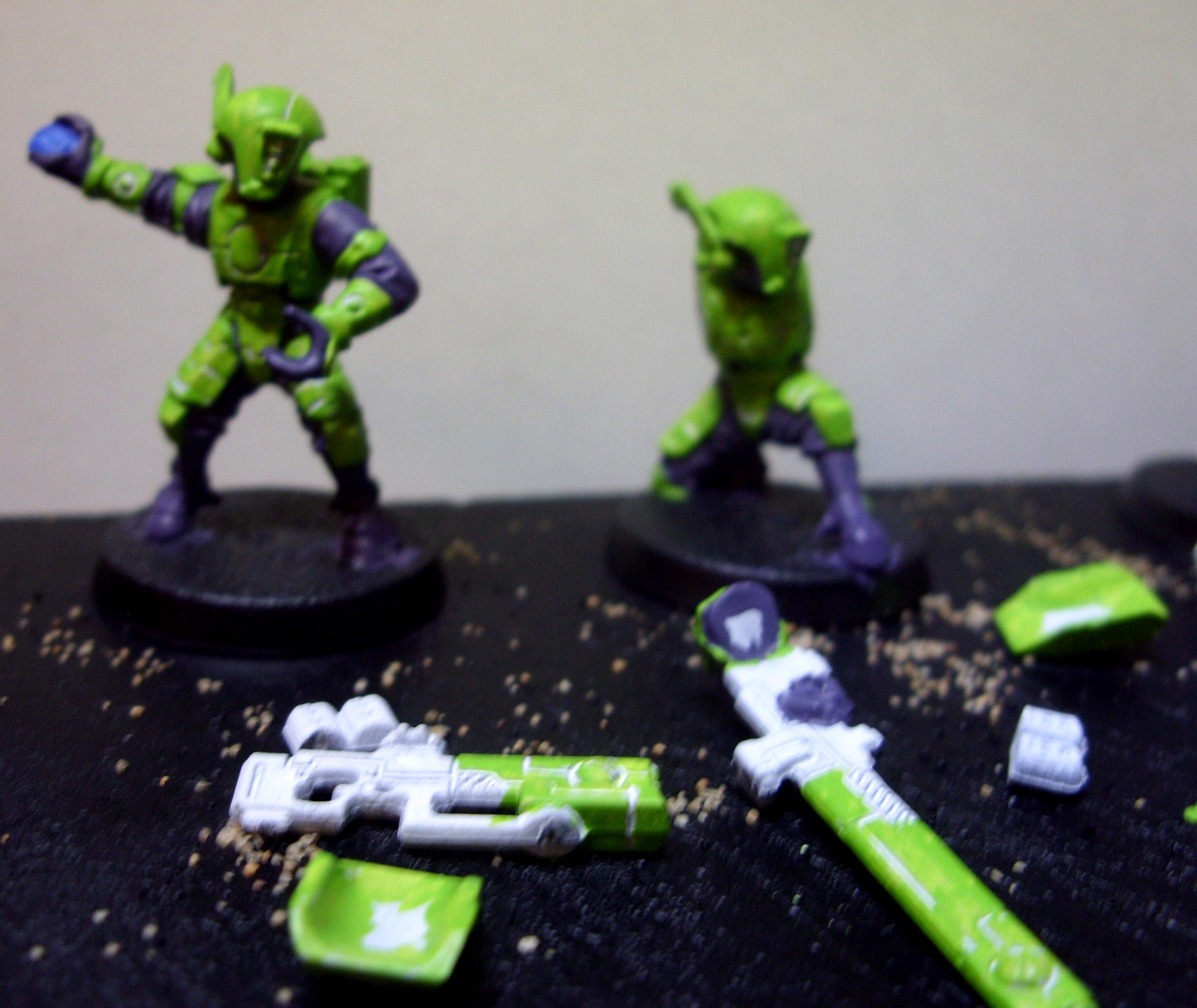 Fire Warriors, Gun Drones, Kroot, Stealth Suit, Tau, Work In Progress