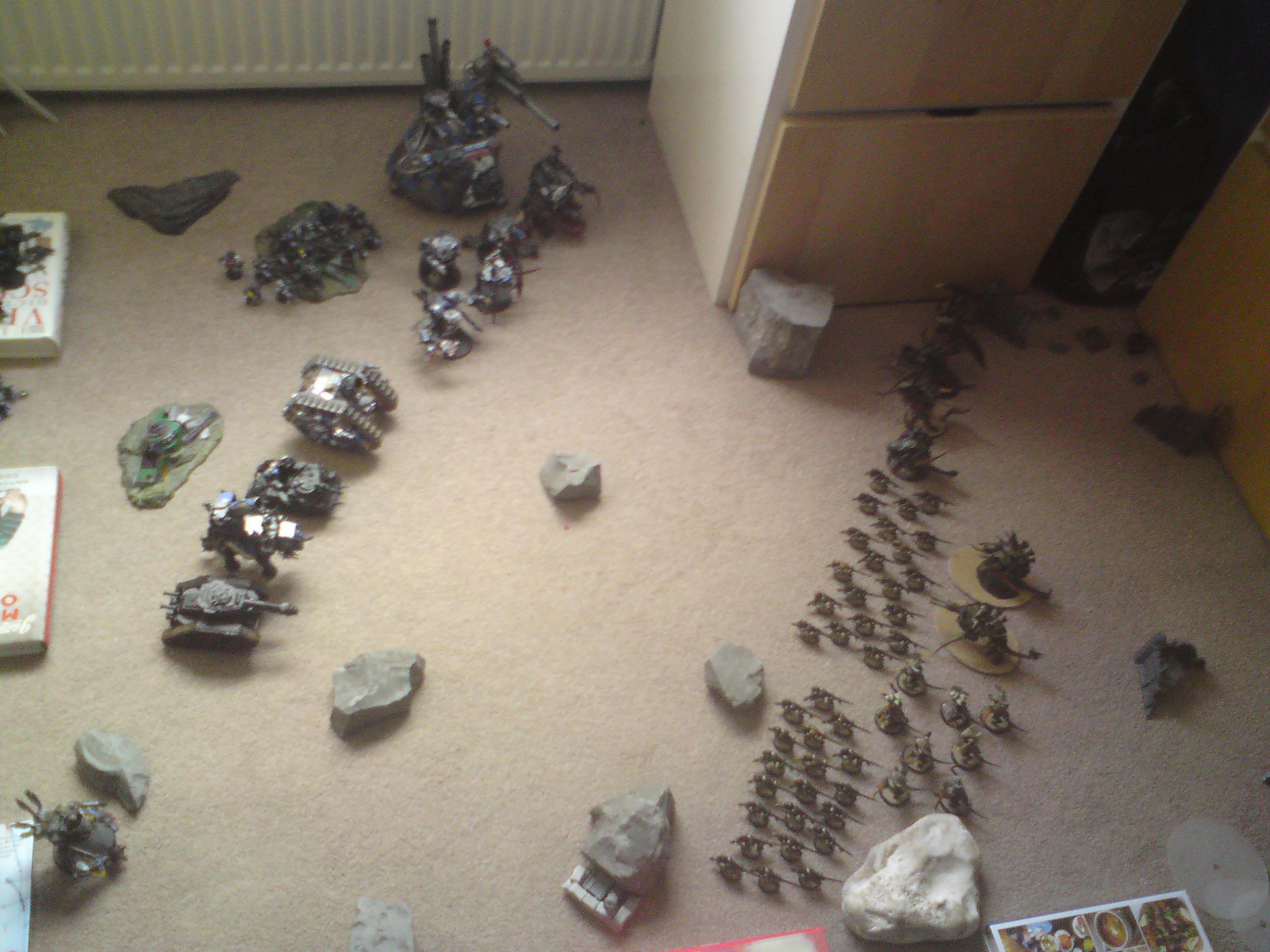birds eye view of the battle field