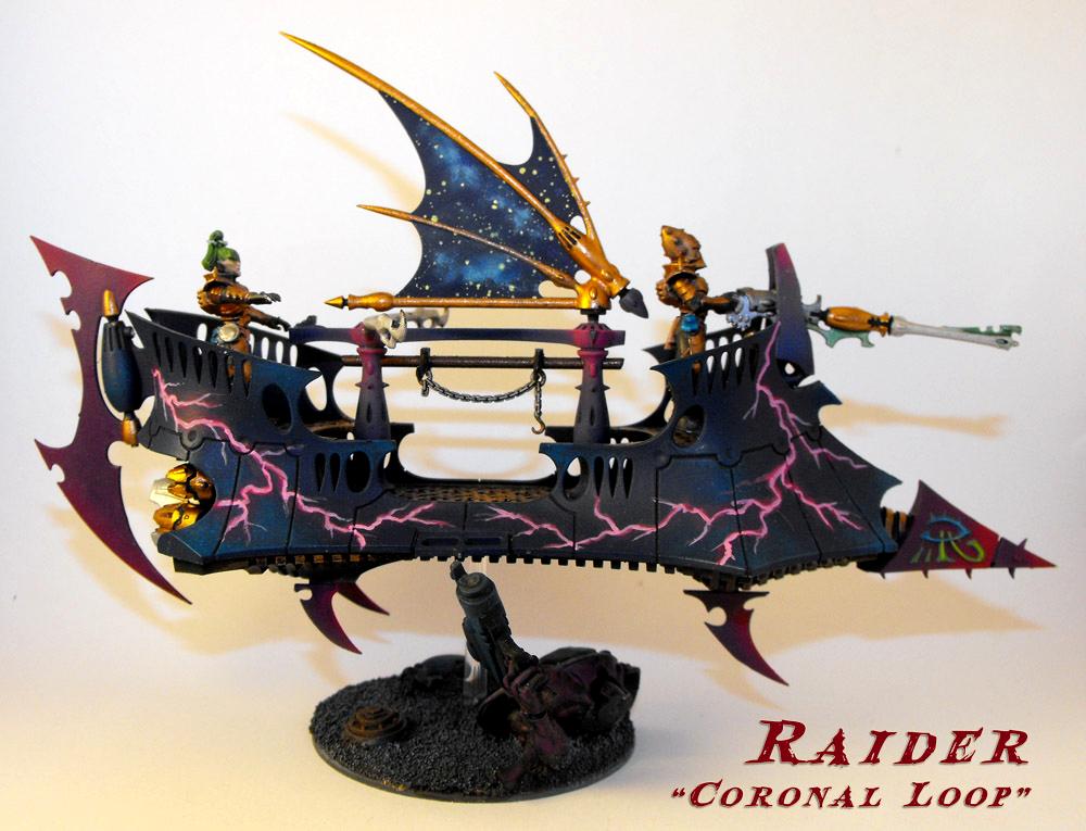 Blue, Dark Eldar, De, Dedicated Transport, Lightning, Pink, Raider, Skimmer, Transport