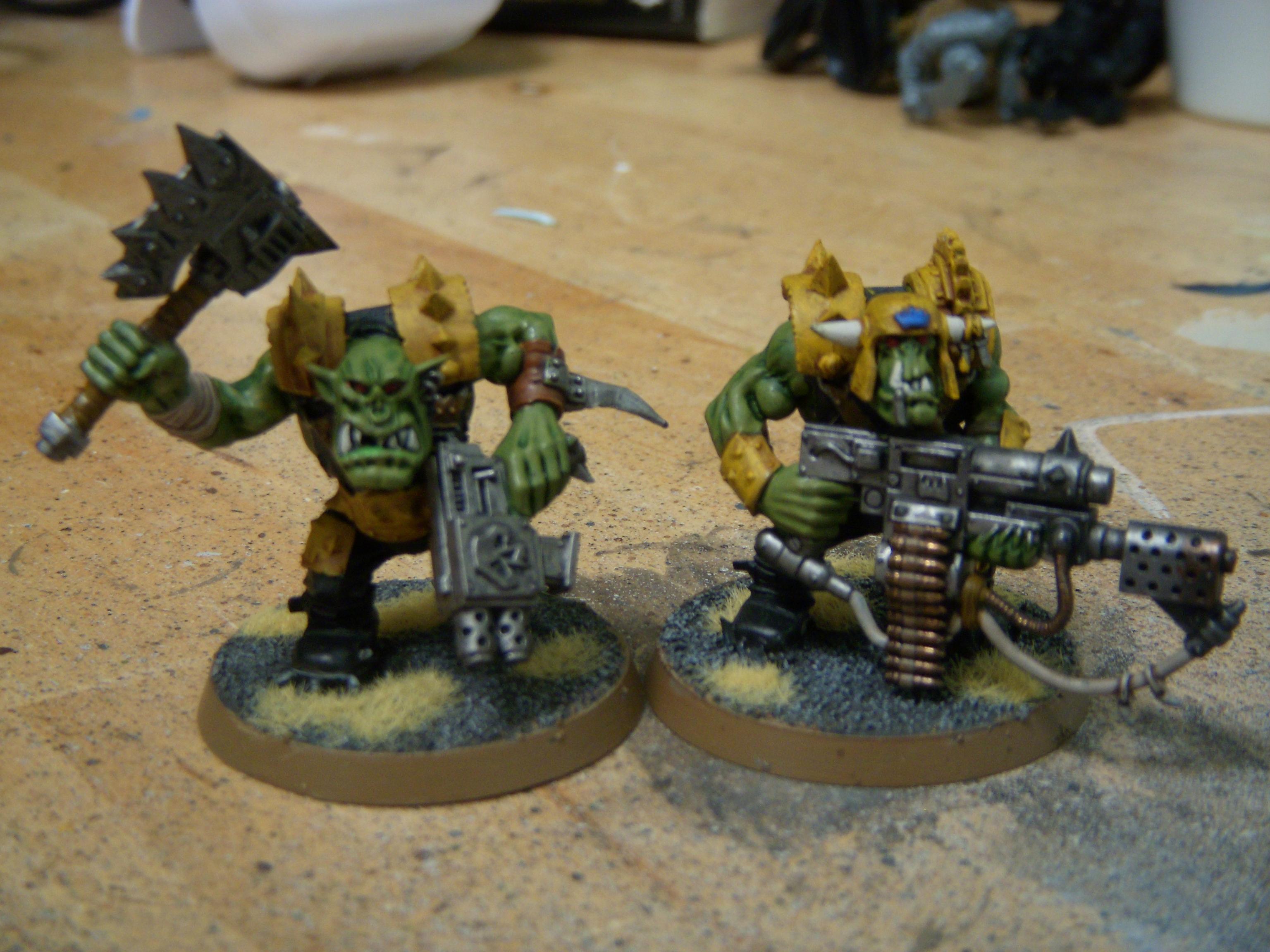 Bad Moon Orks, Boy, Imperial Guard Mordian Iron Guard Bad Moon Orks, Mordian Imperial Guard, Orks, Warhammer 40,000