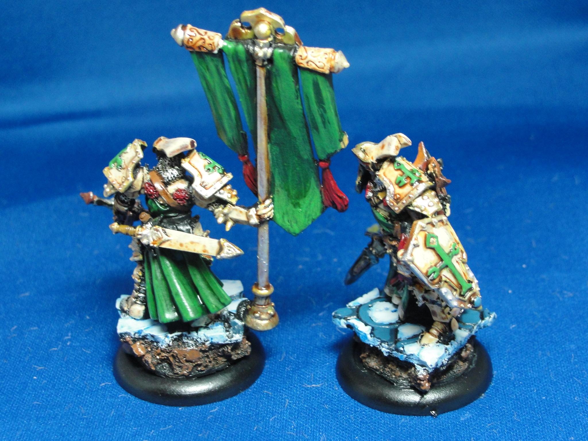 Warmachine, Protectorate of Menoth, Knights Exemplar Errants Officer and Standard Bearer Unit Attachment