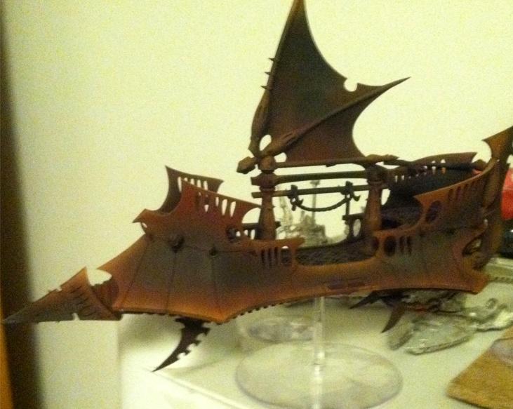 Airbrush, Dark Eldar, Dark Eldar Raider, Warhammer 40,000, Work In Progress