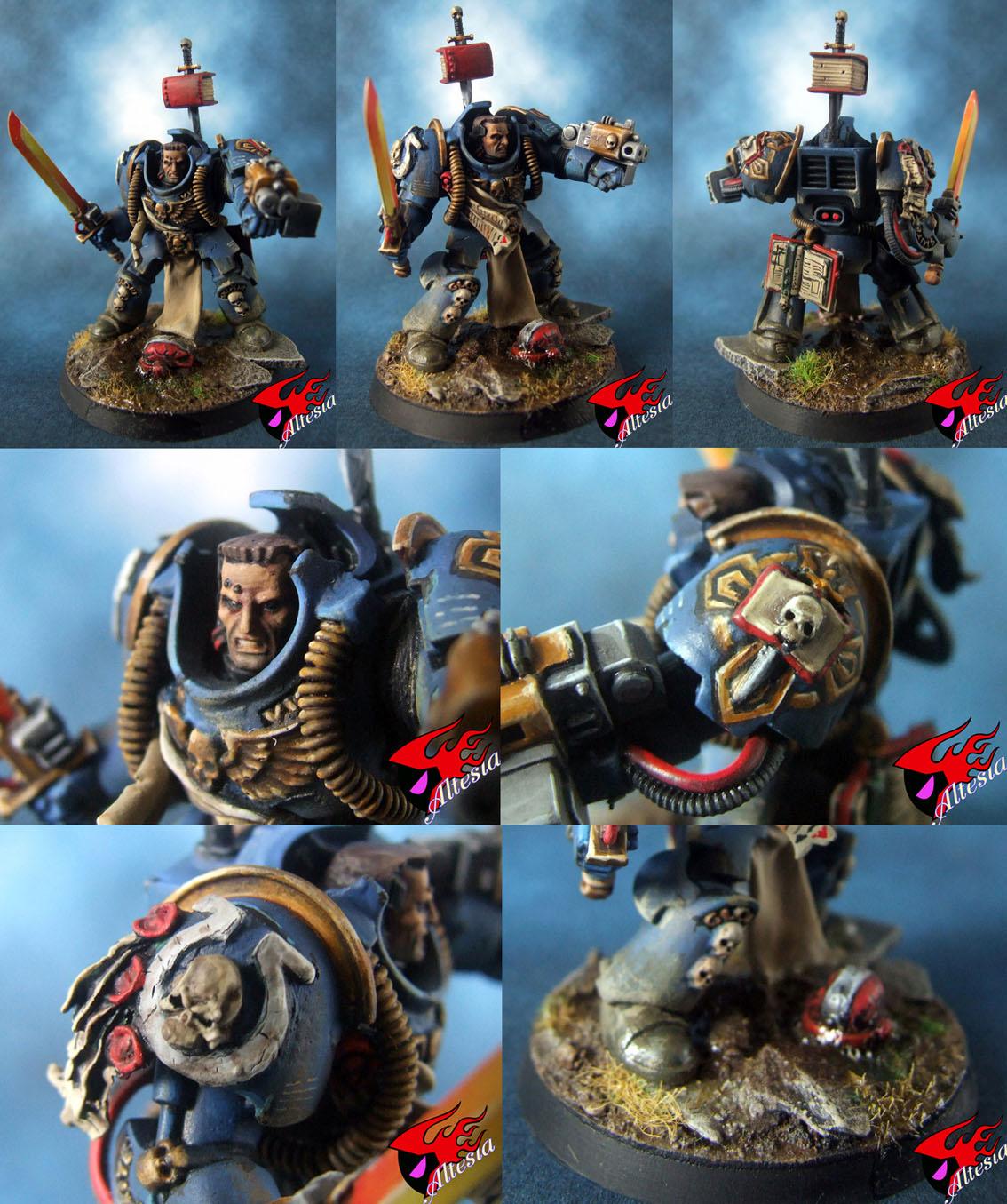 Blue, Brilliant, Librarian, Painted, Psyker, Terminator Armor, Ultramarines, Ultrasmurf, Warhammer 40,000