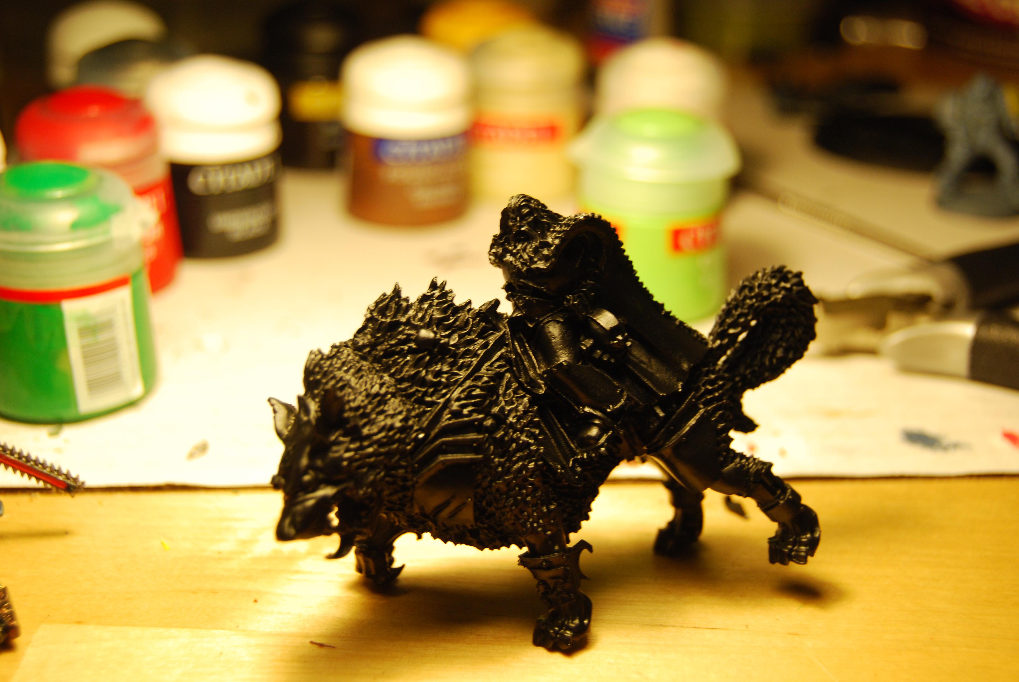 Finished green stuffing and base coated