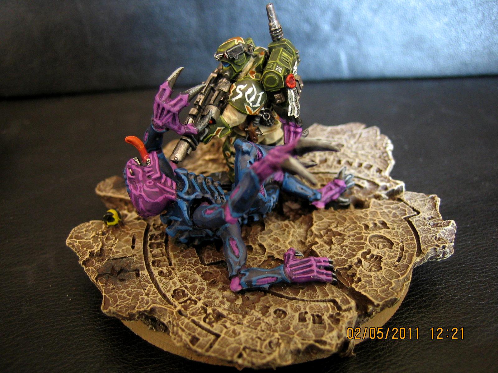 Battle, Cadians, Diorama, Genestealer, Imperial Guard, Kasrkin, Storm Troopers, Stormtrooper, Tyranids, Warhammer 40,000