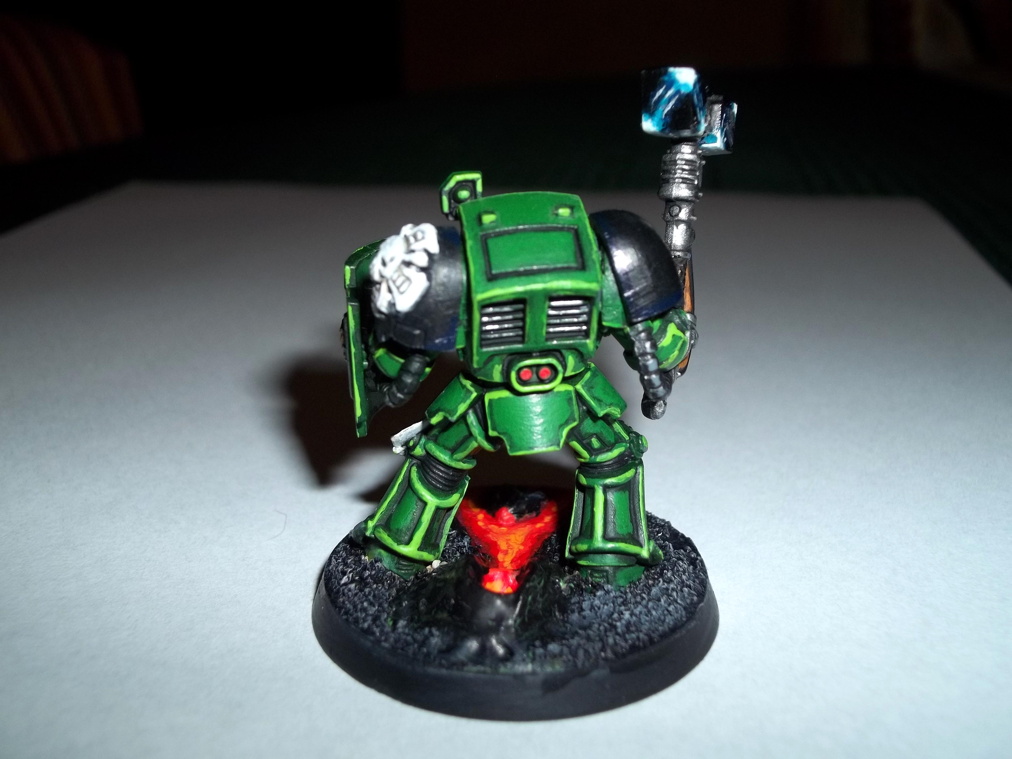 Salamander, Space Marines, Terminator Armor, Thunder Hammer, Warhammer 40,000