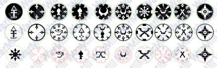 A selection of bases with Icons and arrayed edge setails