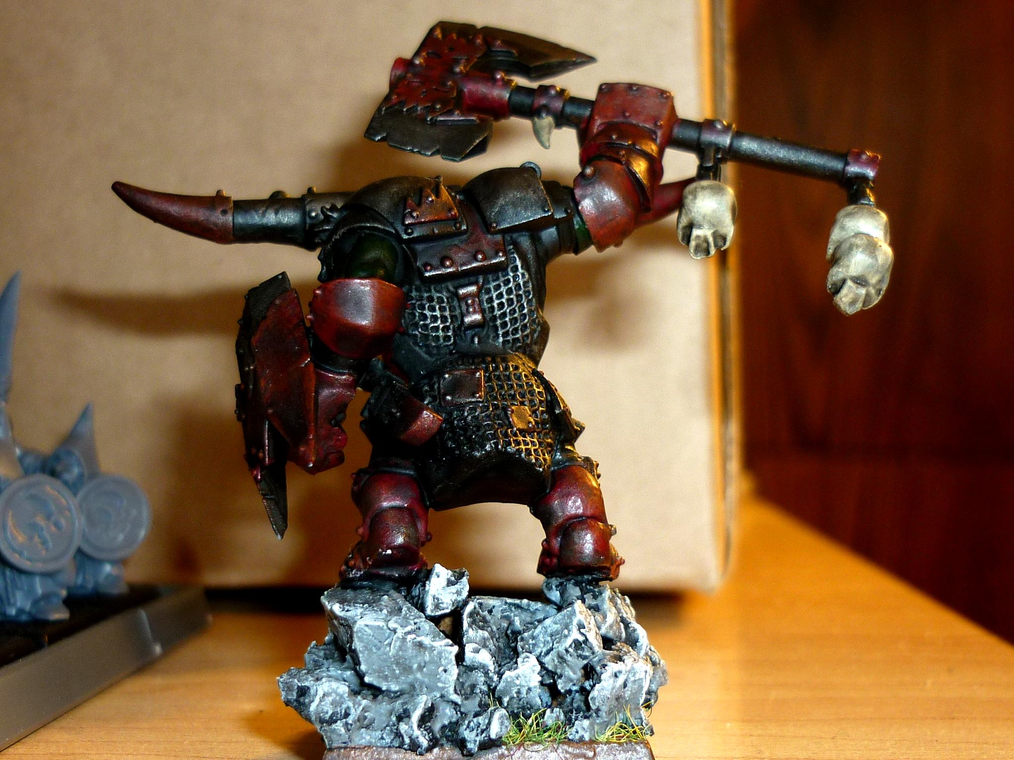 Conversion, Cork Base, Giant, Goblins, Monster, Orcs, Warboss, Warhammer Fantasy, Wash