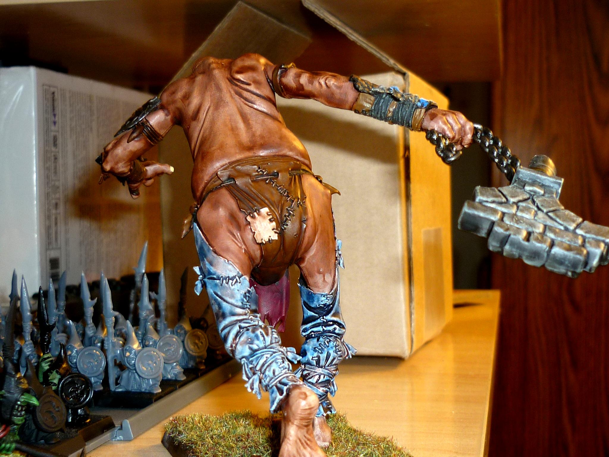 Conversion, Cork Base, Giant, Goblins, Monster, Orcs, Warboss, Warhammer Fantasy, Wash