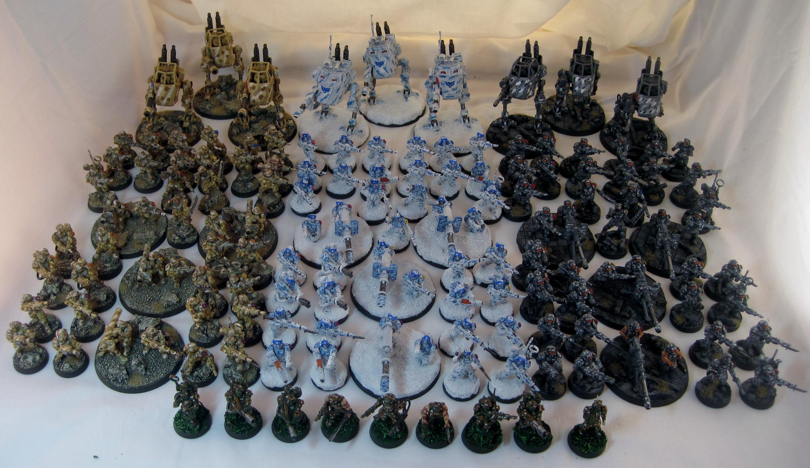 Cadians, Camouflage, Desert, Ice, Imperial Guard, Urban