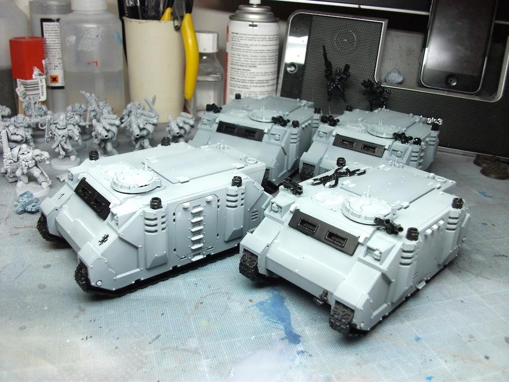 Rhinos with main colour fading done (more obvious under normal lighting)