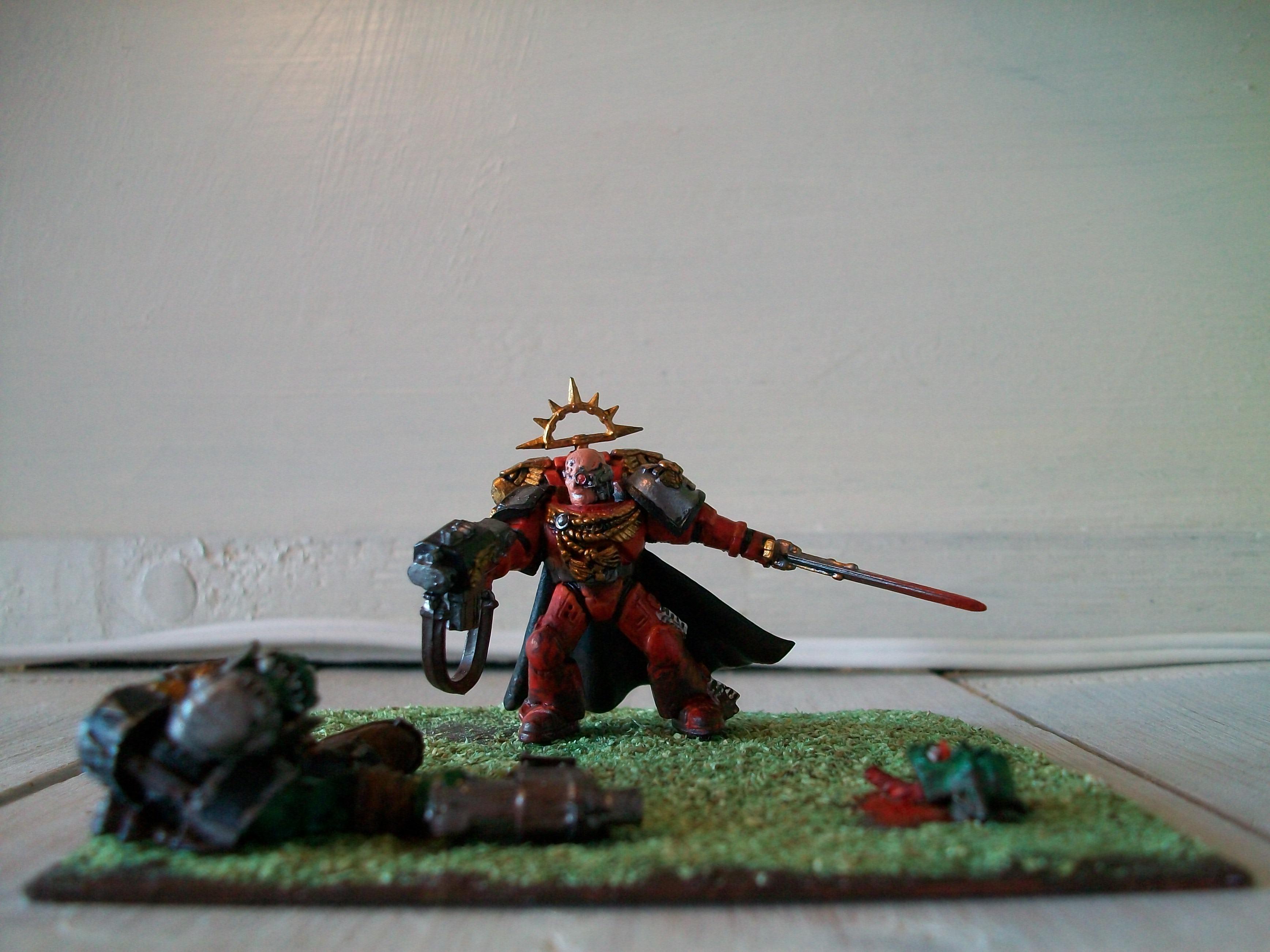 Blood, Commander, Diorama, Dying, Orks, Space, Space Marines, Warhammer 40,000