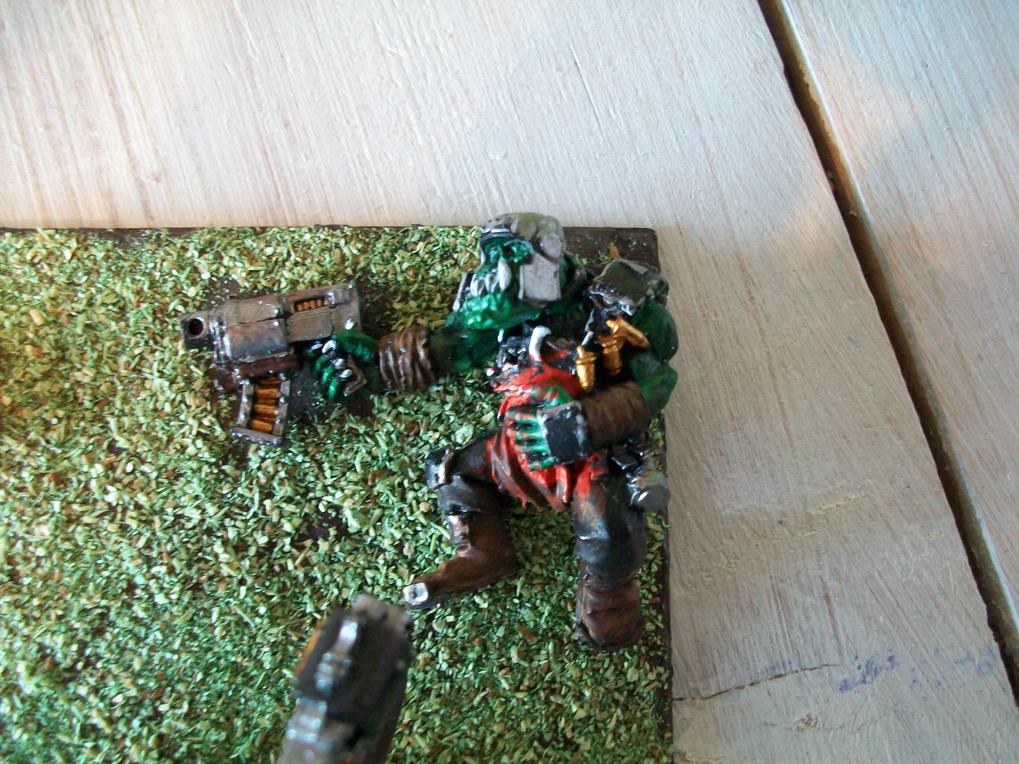 Blood, Commander, Diorama, Dying, Orks, Space, Space Marines, Warhammer 40,000