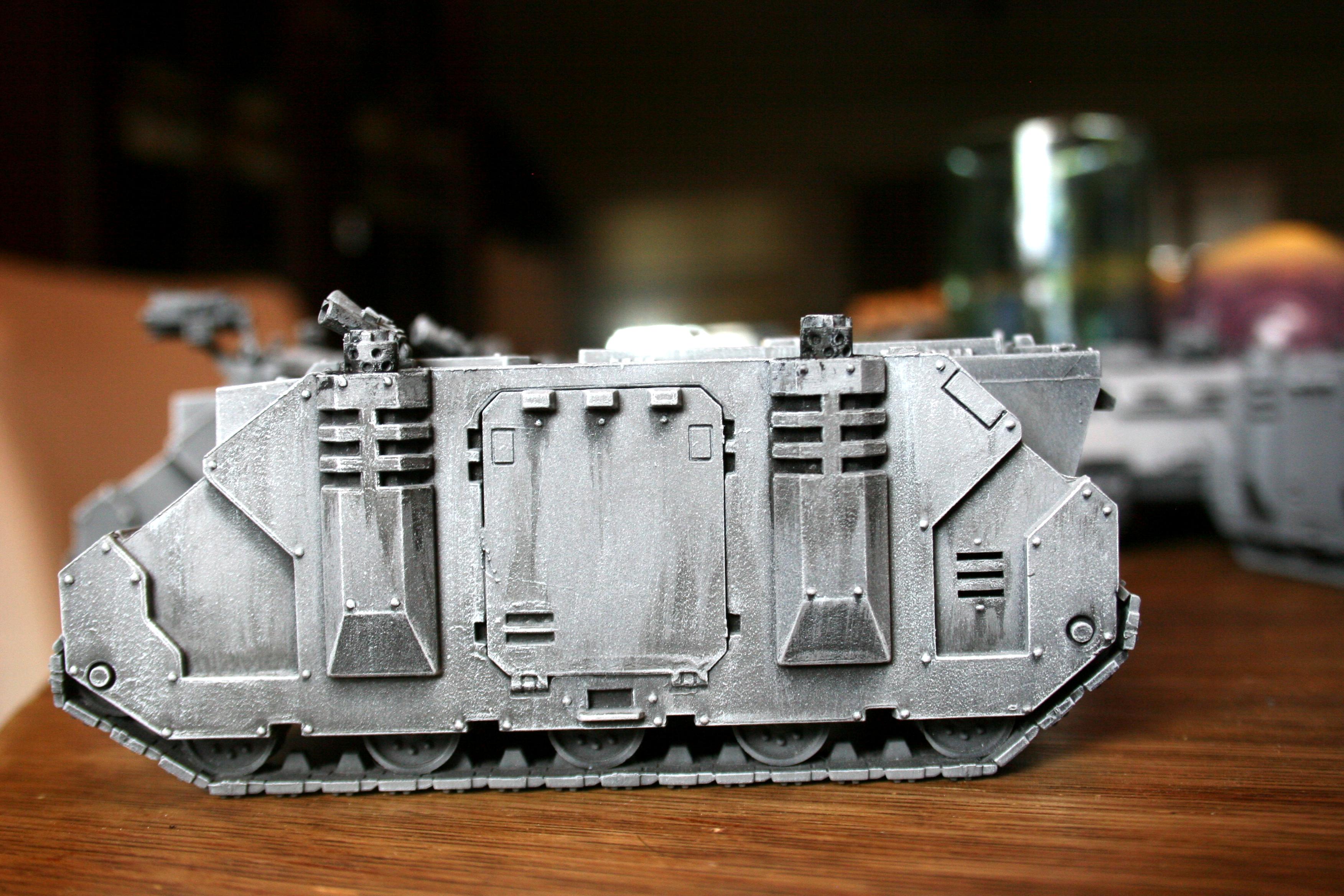Grey Knights, Rhino, Weathered, Work In Progress