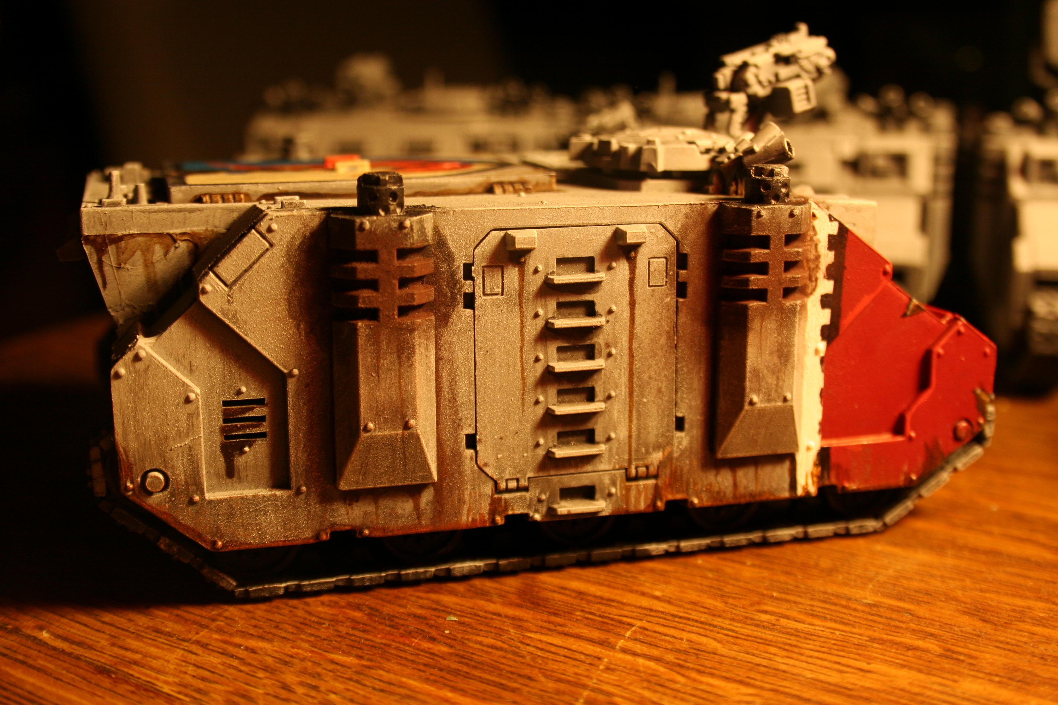 Grey Knights, Rhino, Weathered, Work In Progress