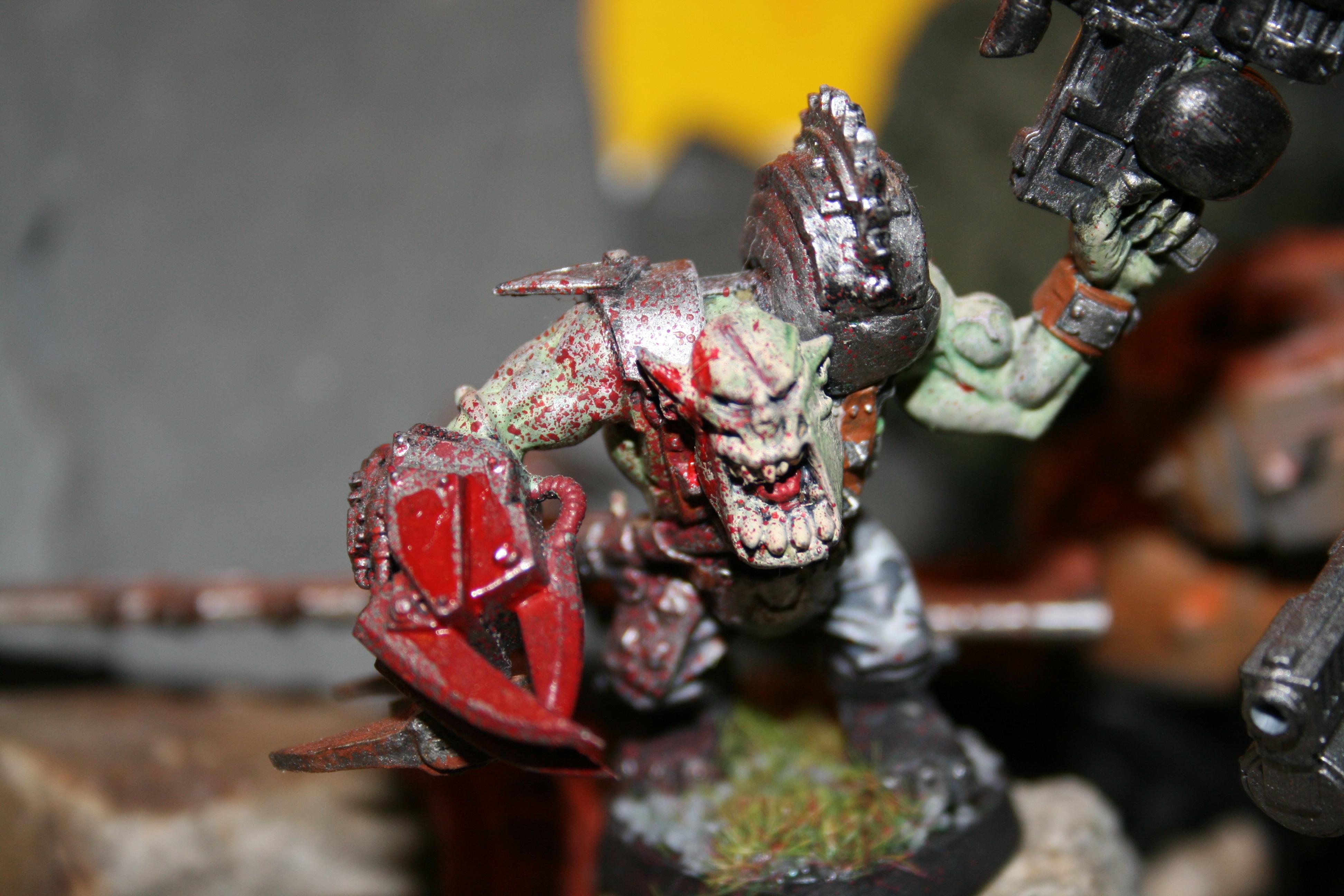 Blood, Nob, Orks, Power Klaw, Splatter