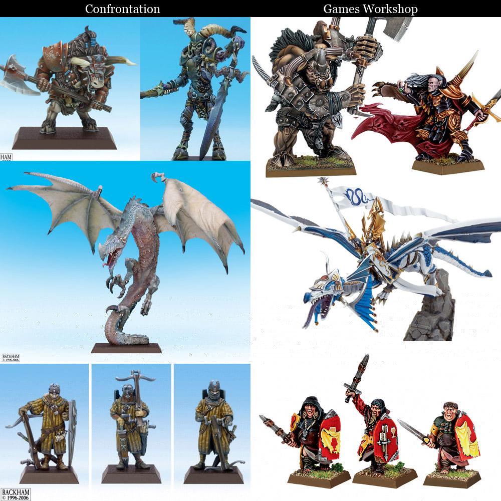 Dragon, Men At Arms, Minotaur, Rackham, Warhammer Fantasy