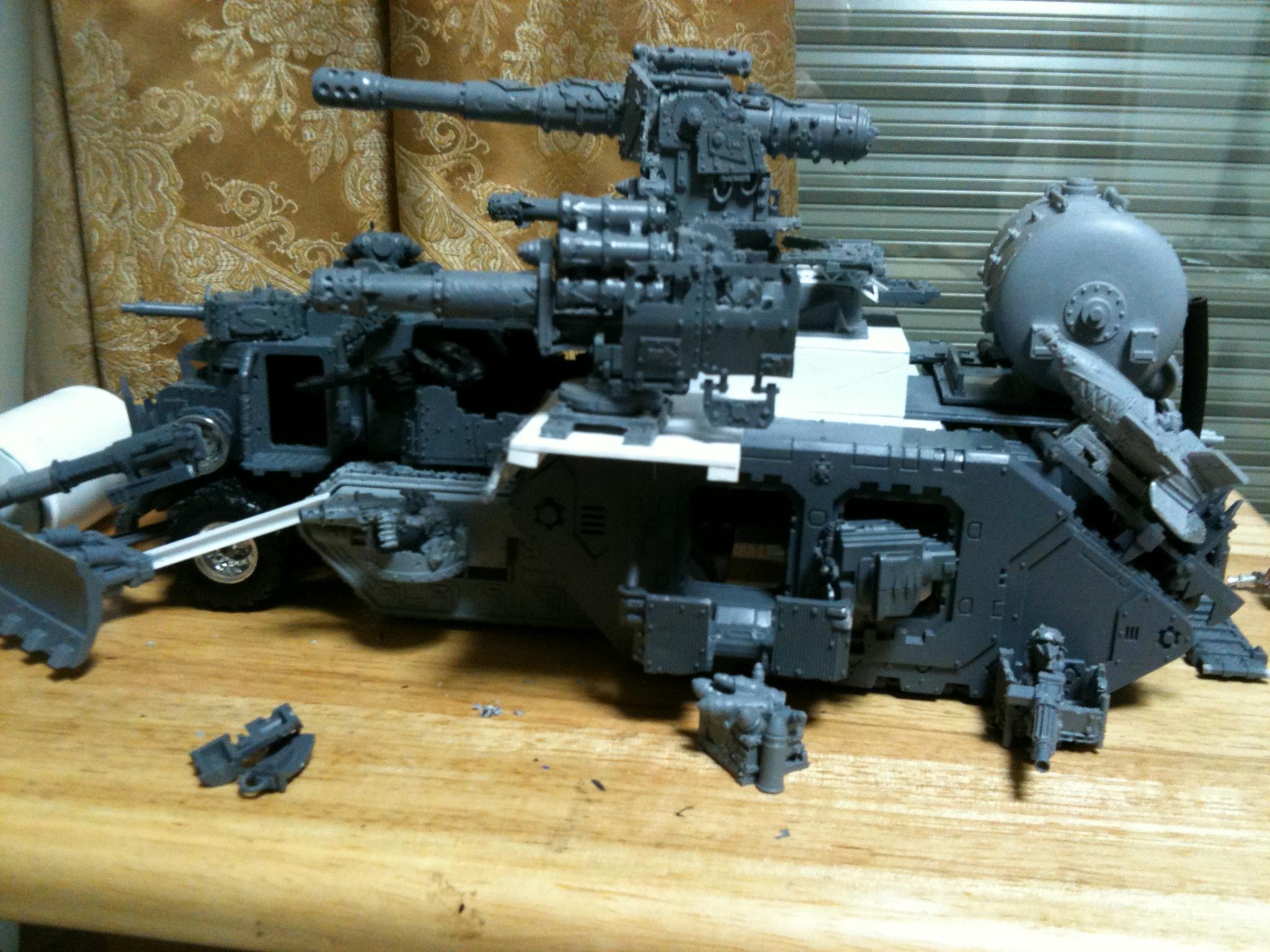 Battle Fortress, Battlewagon, Conversion, Orks, Super-heavy, Work In Progress