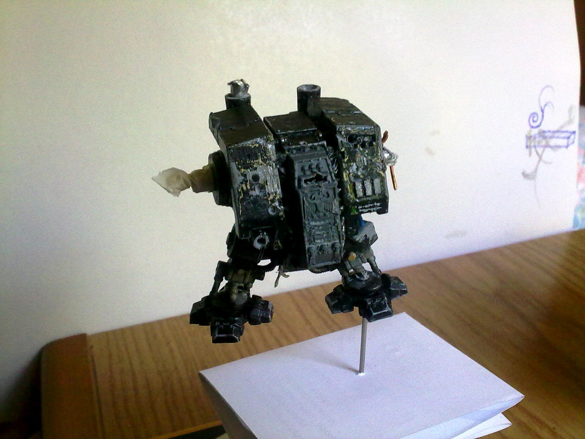Dreadnought, Hazard Stripes, Iron Warriors, Work In Progress