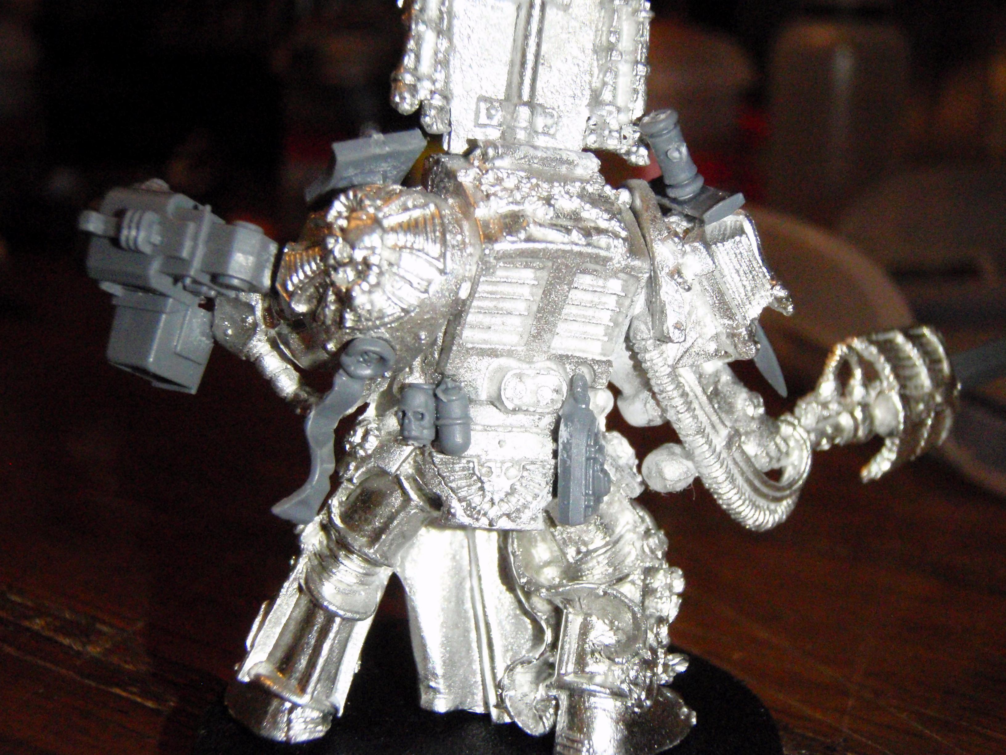 Conversion, Grey Knights, Terminator Librarian, Unpainted, Work In Progress
