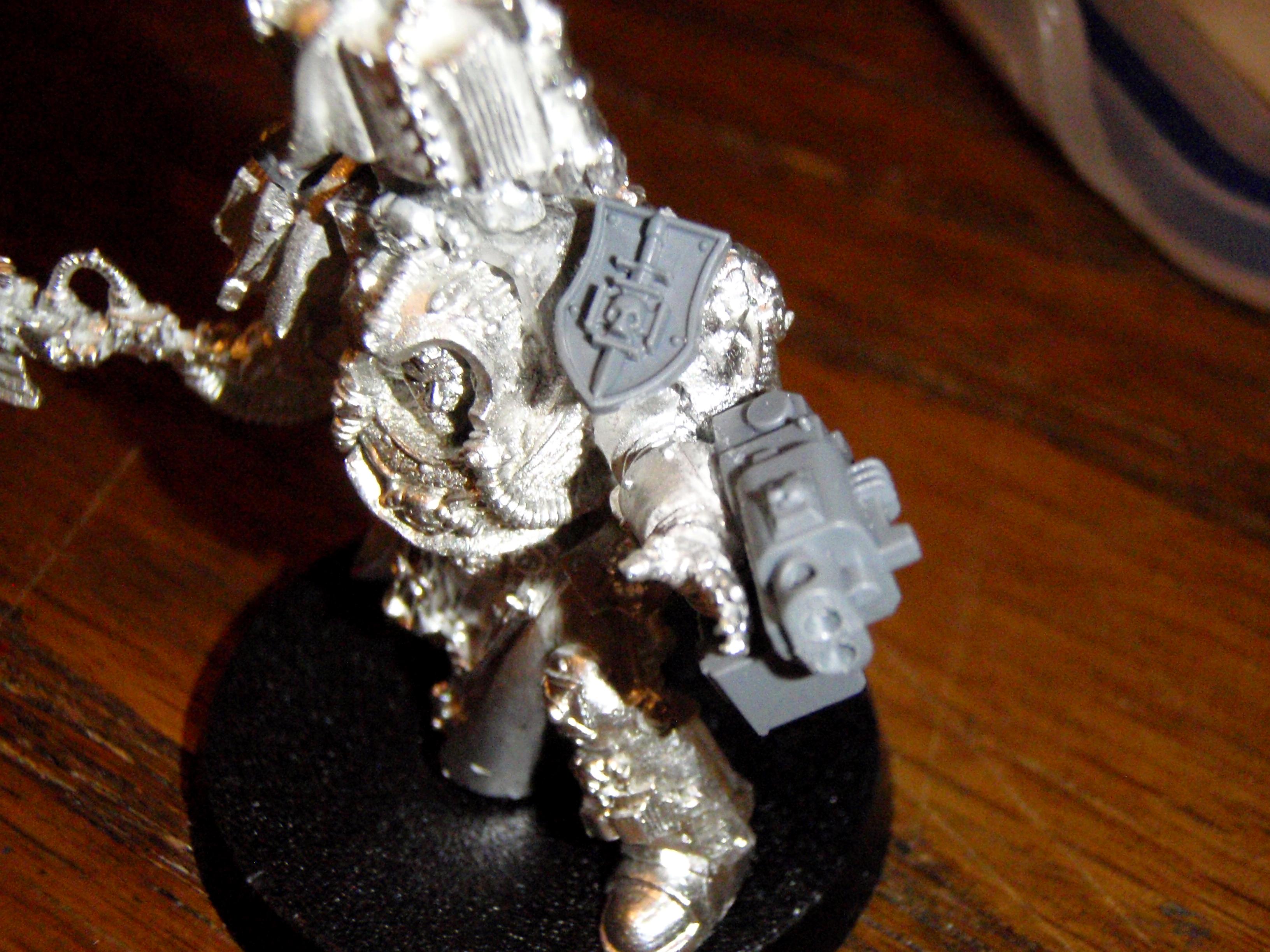 Conversion, Grey Knights, Terminator Librarian, Unpainted, Work In Progress