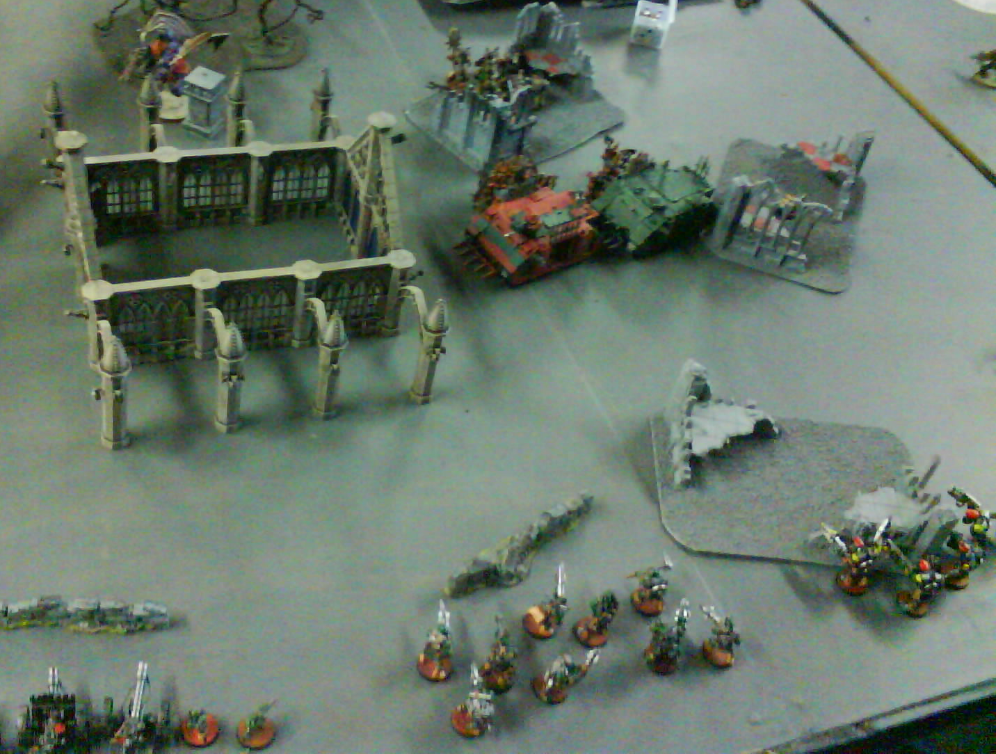 Chaos Space Marine Rhinos form a defensive cordon
