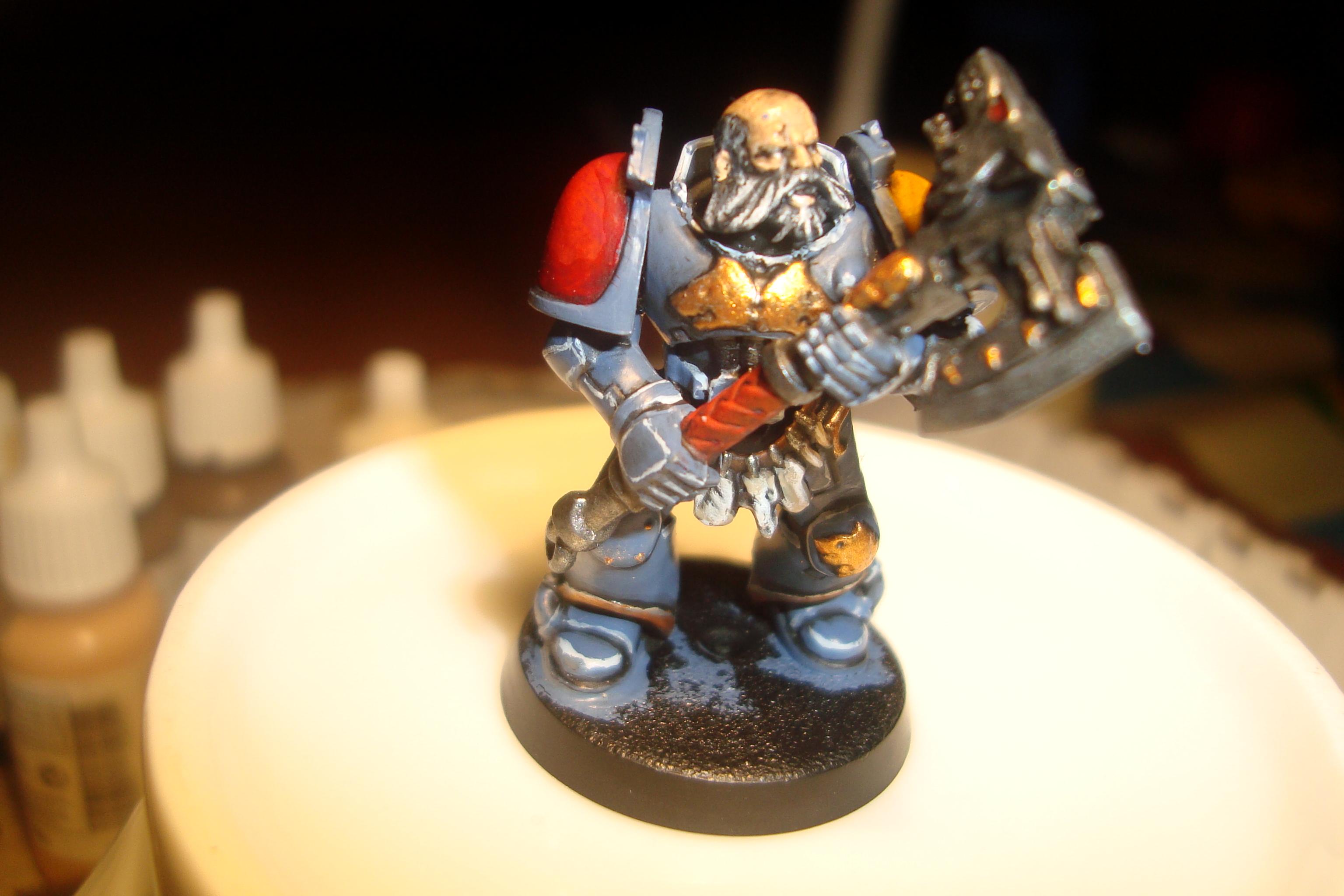Semi compeleted wolg guard with frost axe