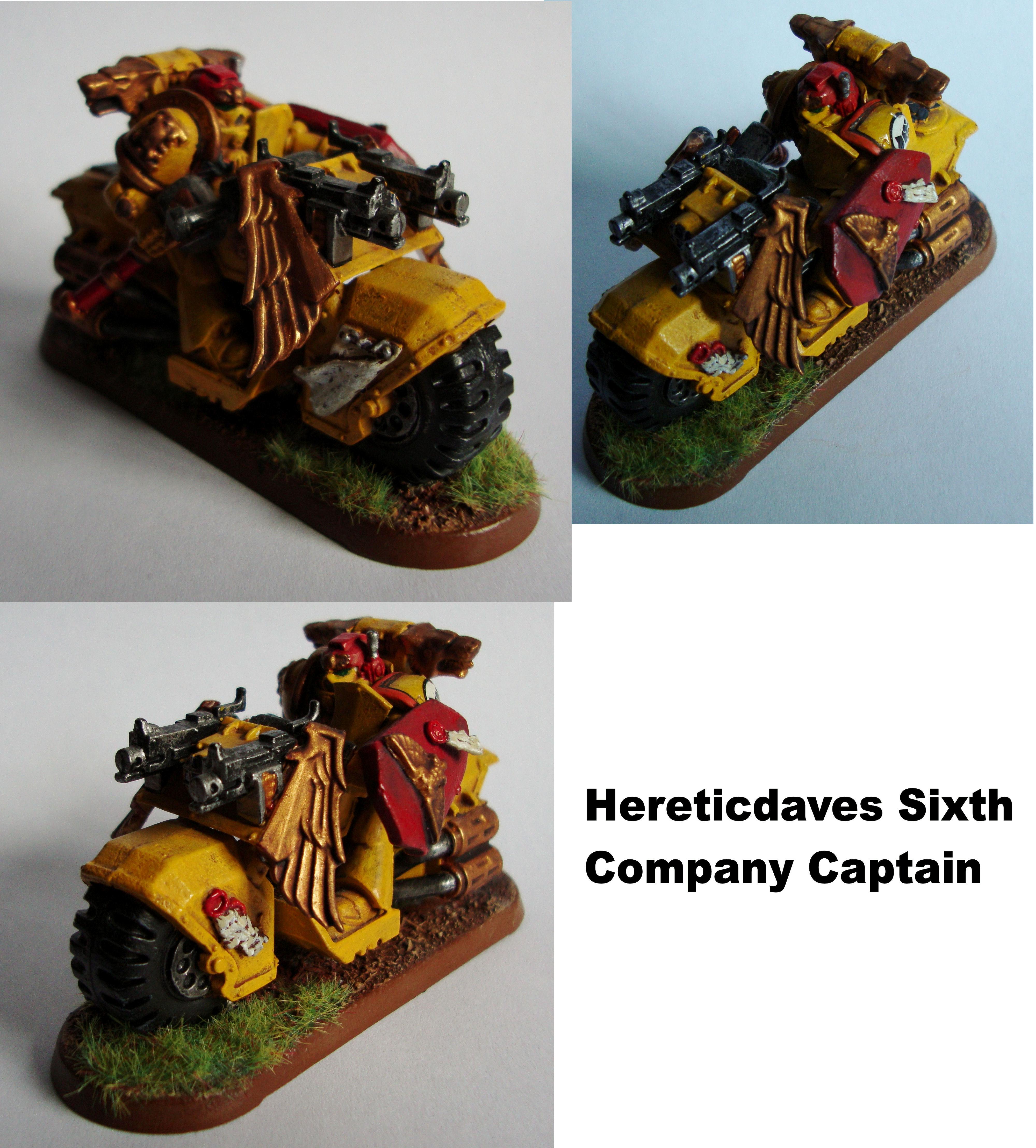Bike, Captain, Headquarters, Imperial Fists, Sixth Company, Space Marines