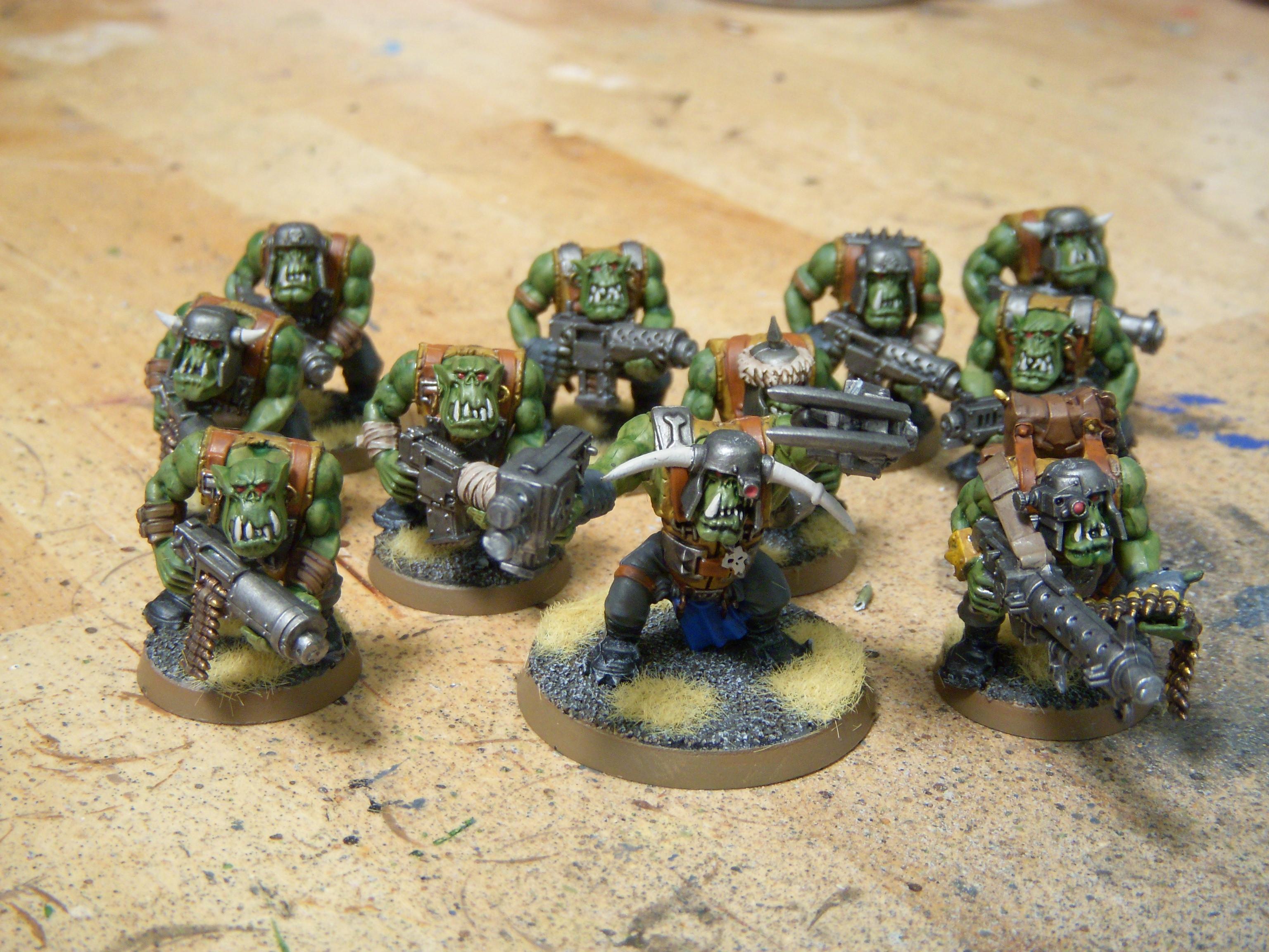 Bad Moon Orks, Imperial Guard Mordian Iron Guard Bad Moon Orks, Mordian Imperial Guard, Orks