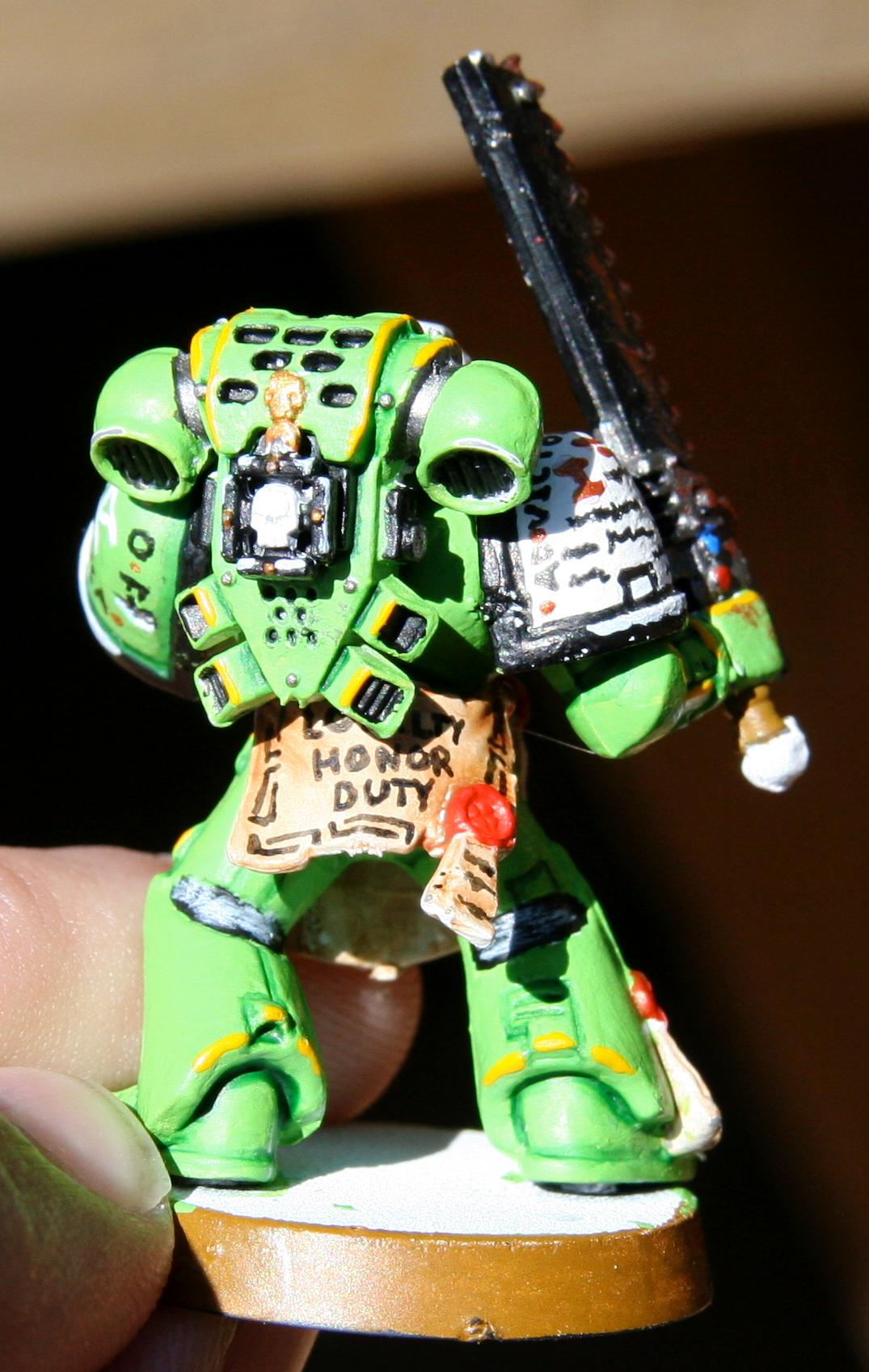 Bolter And Chainsword, Green, Script, Severin, Sons Of Medusa, Space Marines, Vanguard, Veteran