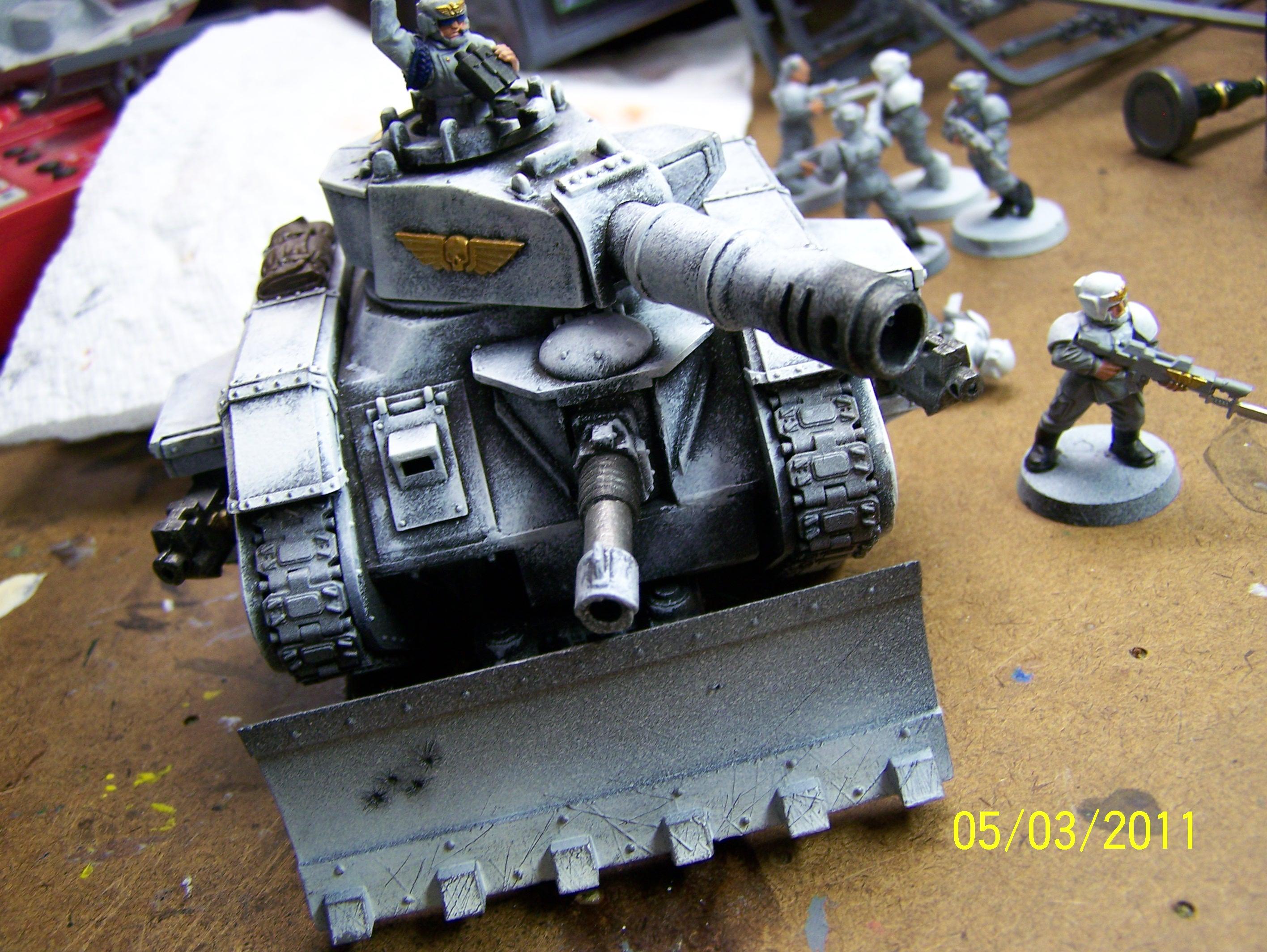 Cadians, Imperial Guard, Leman Russ, Snow Camo