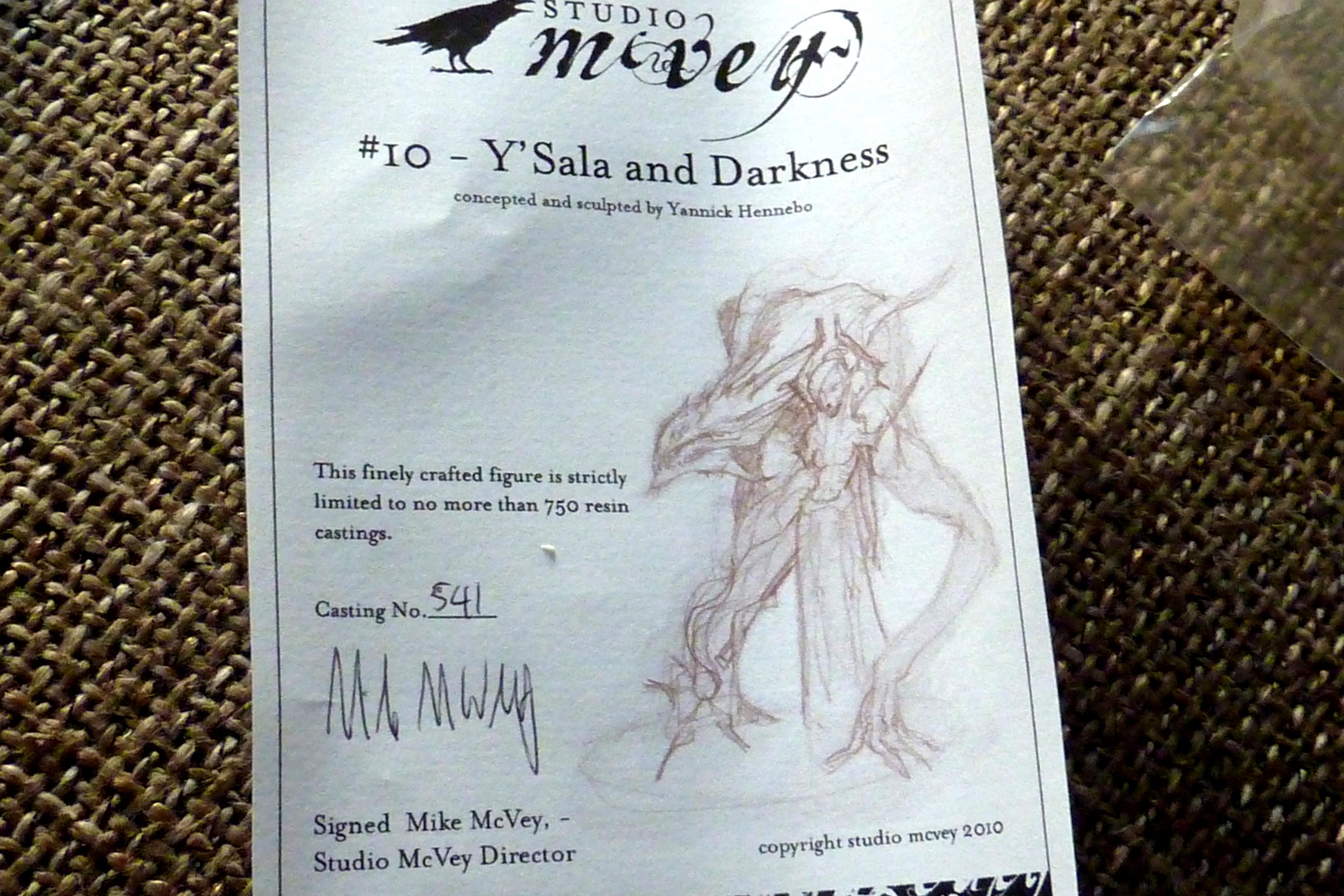 Studio Mcvey, Work In Progress, Y'sala And Darkness