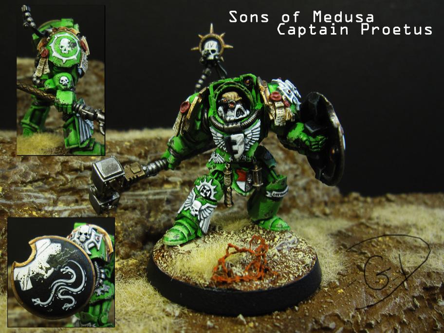 Lysander, Sons Of Medusa, Space Marines, Terminator Armor, Warhammer 40,000