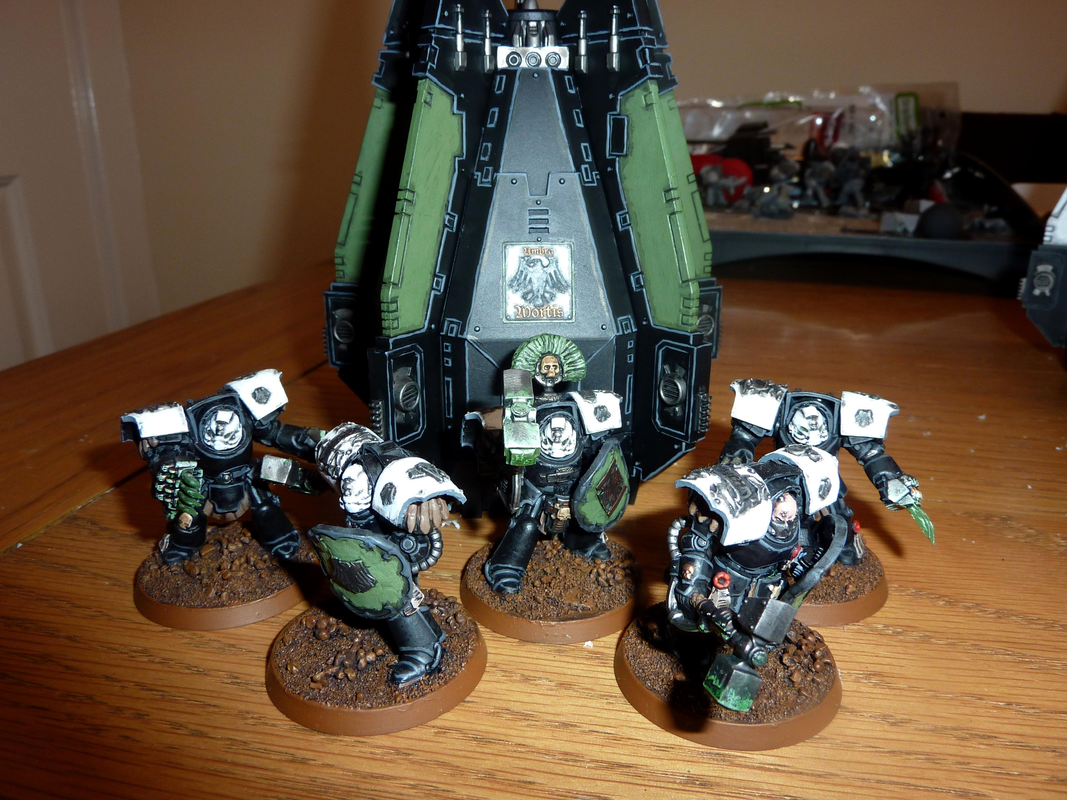 Dark Angels, Drop Pod, Space Marines, Terminator Armor, Warhammer 40,000