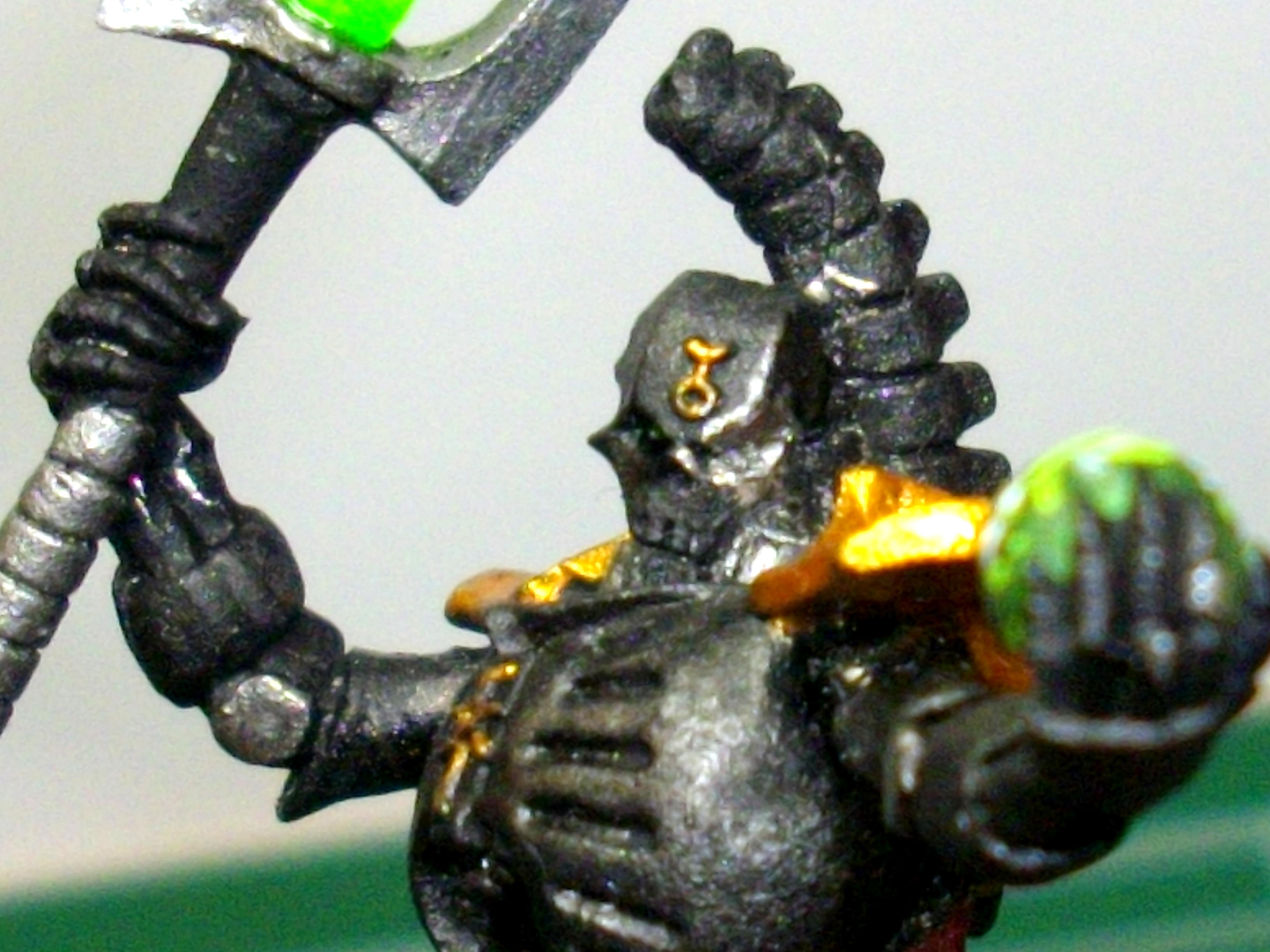 Black, Gold, Green, Lord, Necrons, Scarred, Warhammer 40,000