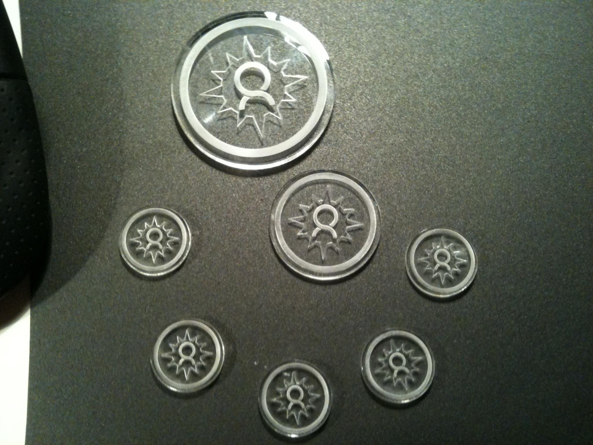 a 60mm base included - its thicker at 5 mm, it looks stunning