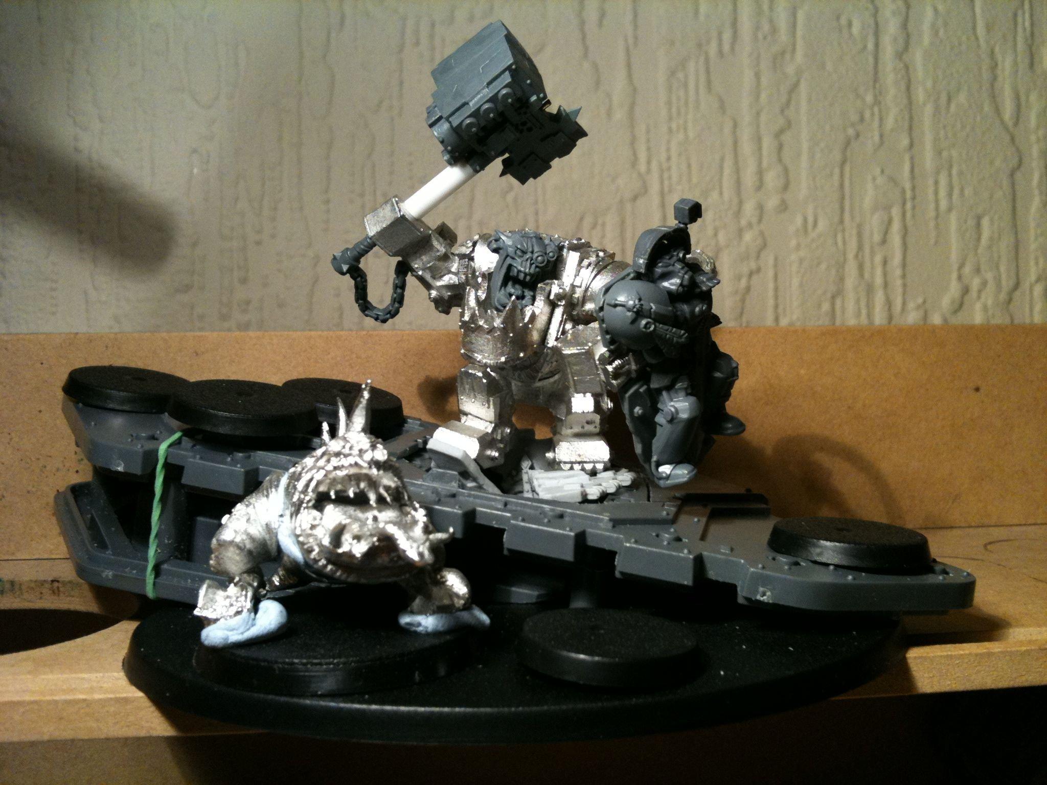 Da Dark Angelz, Mega-armour, Orks, Warboss, Work In Progress