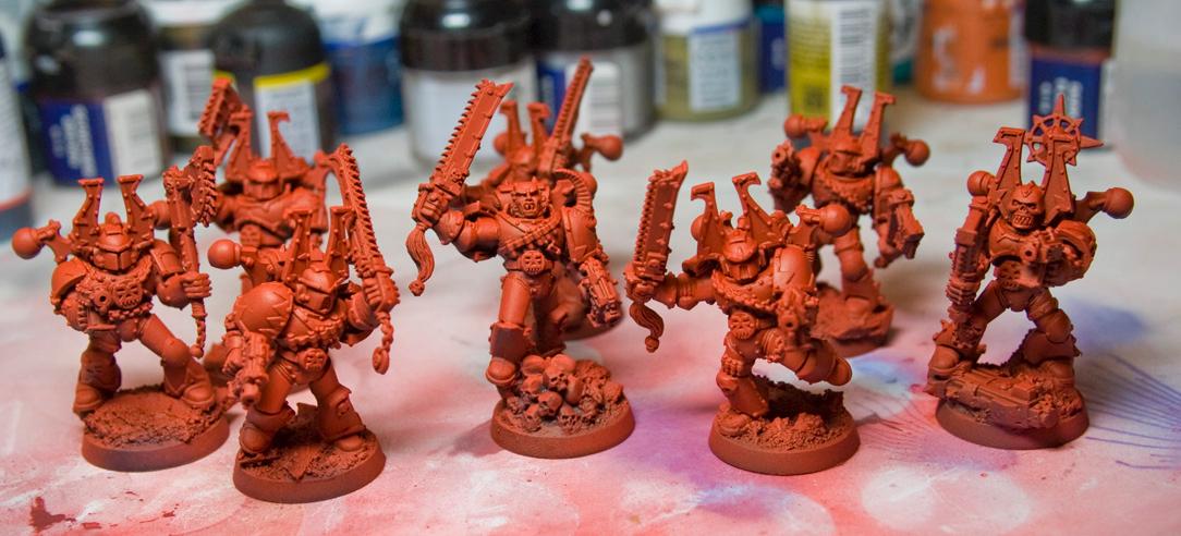 zenithal airbrush technique to blood red