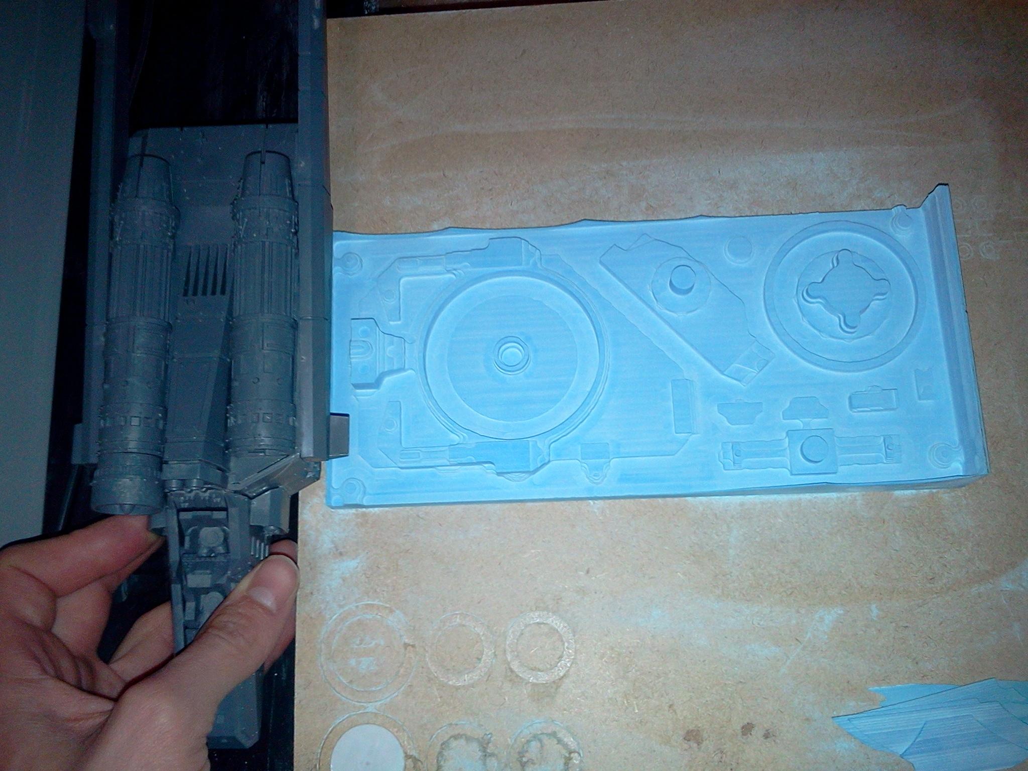 This will be half one mould. The ball in each corner will be a locator for the silicon moulds