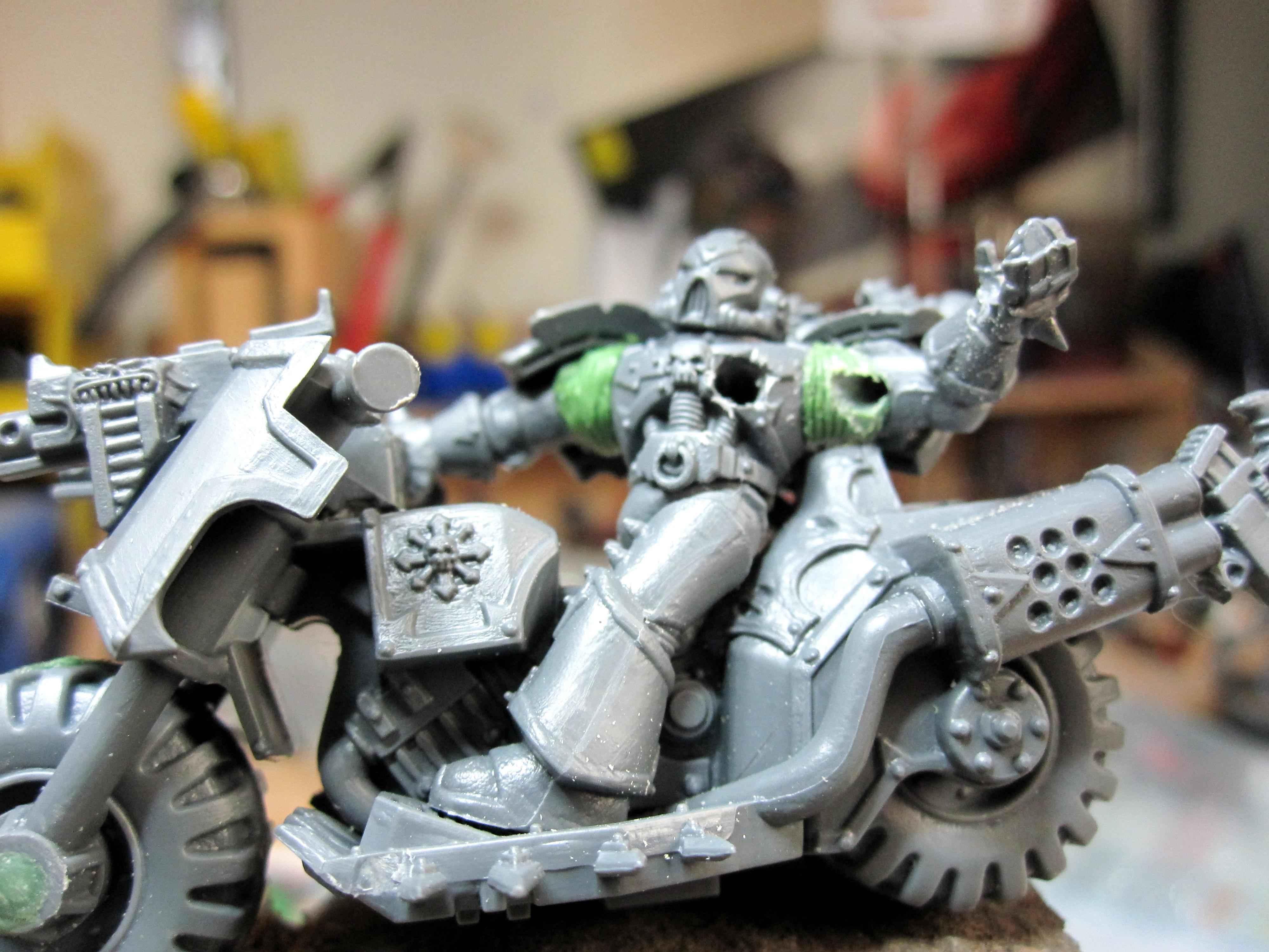 Chaos, Mini Diorama Space Marine, Warhammer 40,000, Wood, Work In Progress