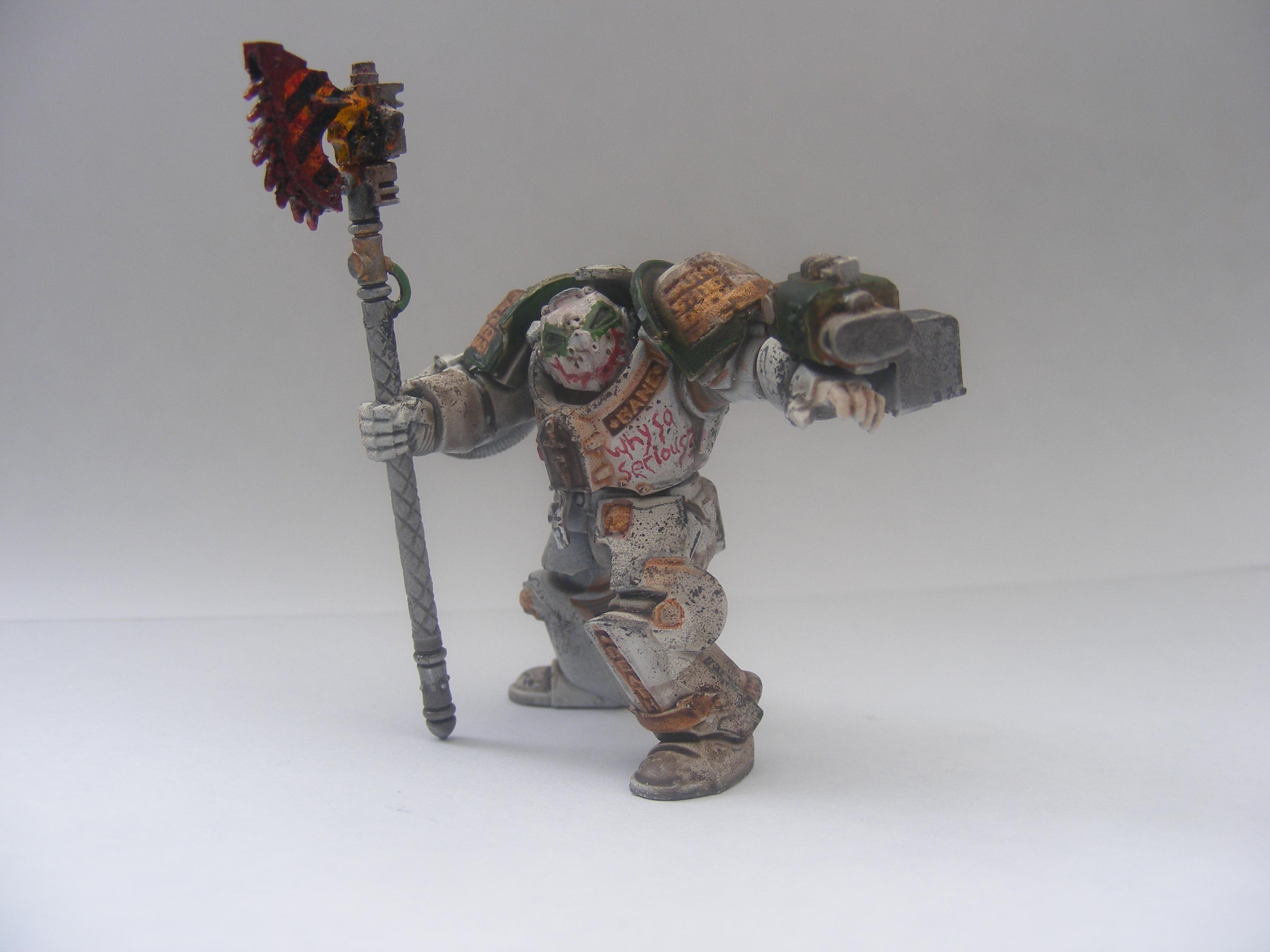 Chain Axe, Gore, Grey Knights, Rust, Terminator Armor, Weathered