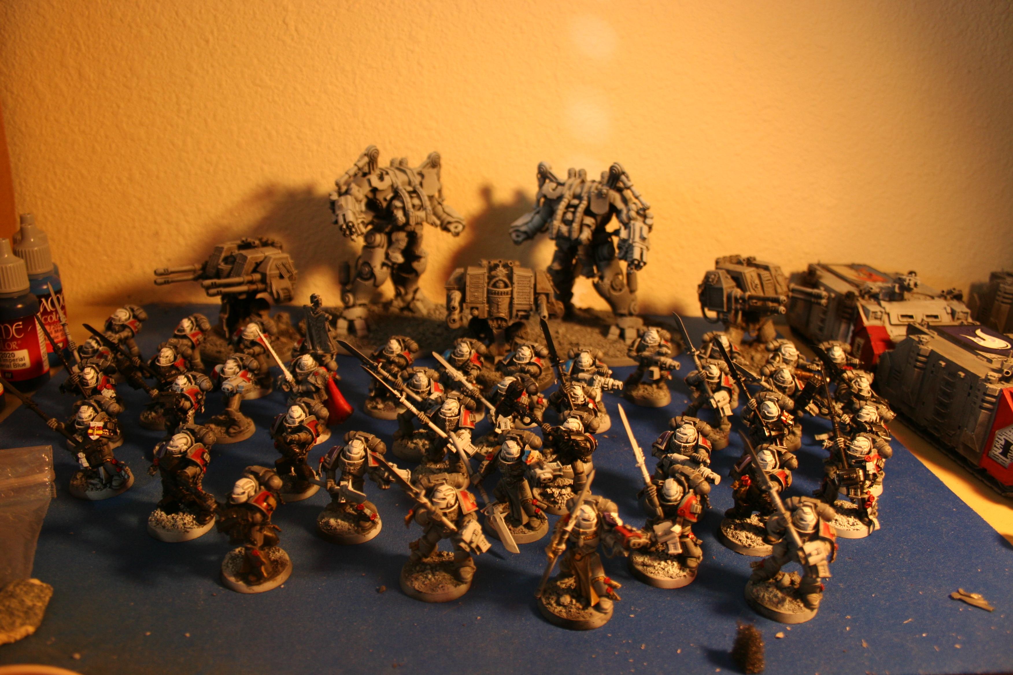 Castellan, Crowe, Dreadknight, Drybrush, Grey, Grey Knights, Nemesis, Purifier