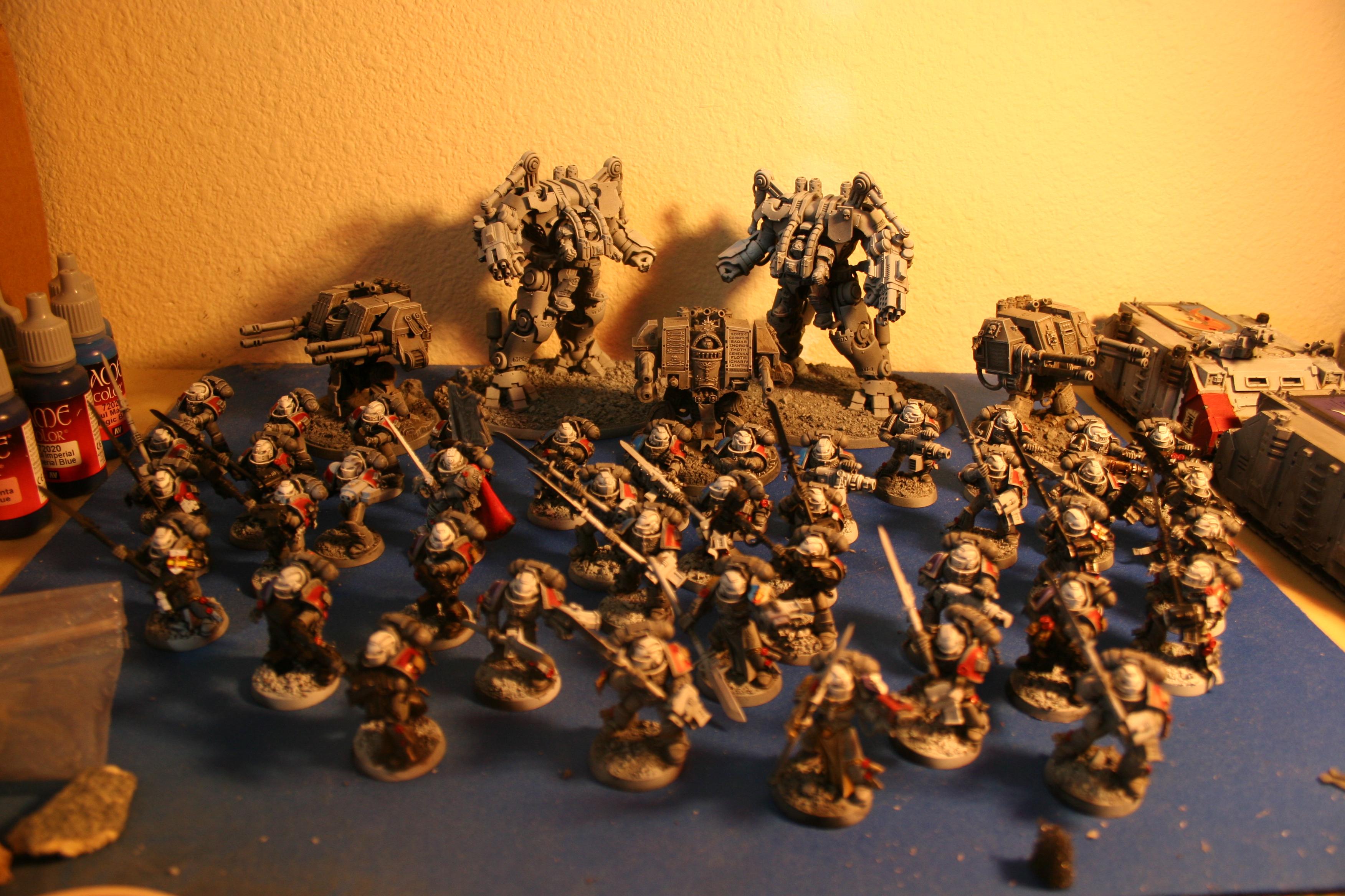 Castellan, Crowe, Dreadknight, Drybrush, Grey, Grey Knights, Nemesis, Purifier
