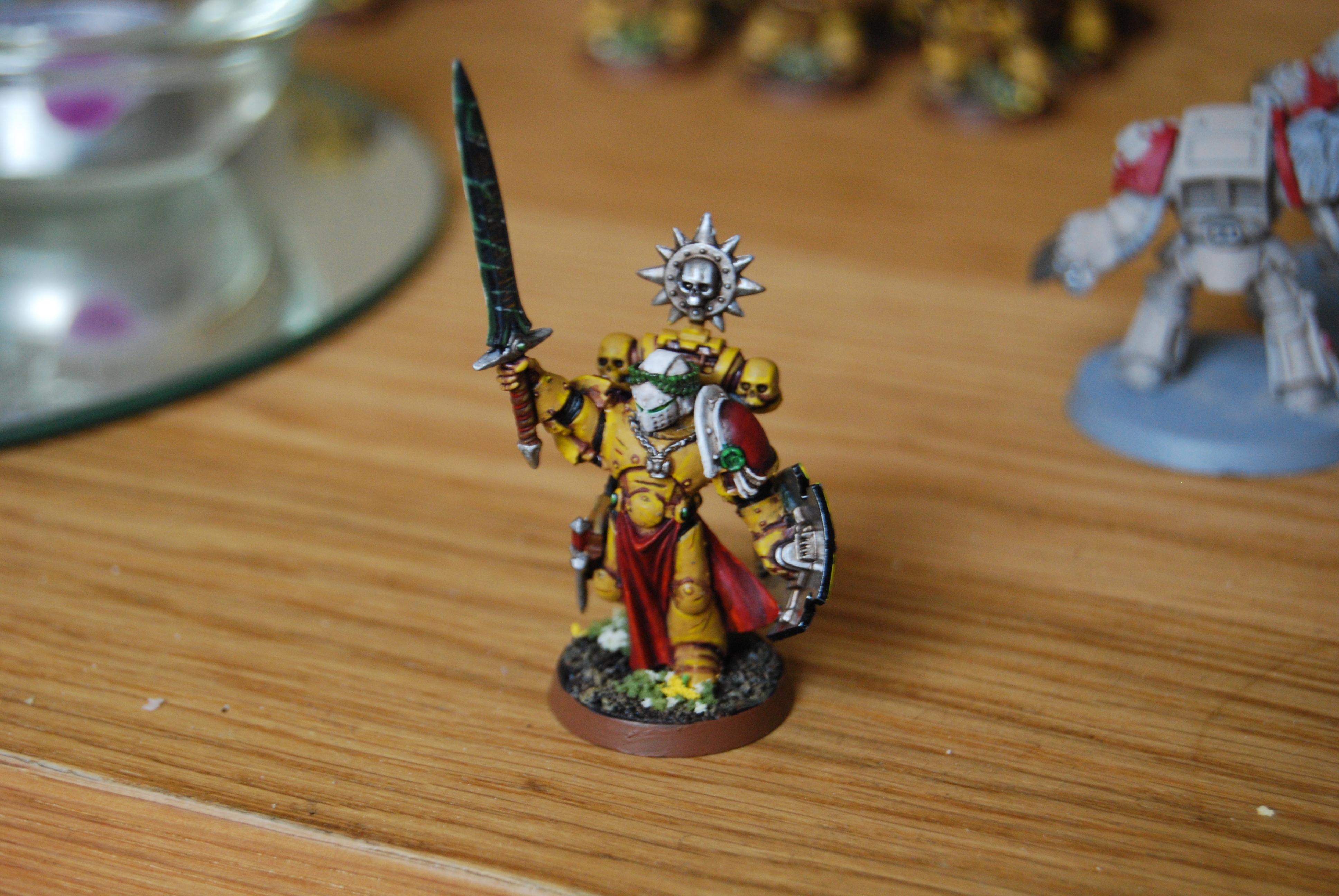 Angel, Captain, Champion, Emperor's Champion, Lion, Relic Blade, Space Marines, Tactical, Yellow